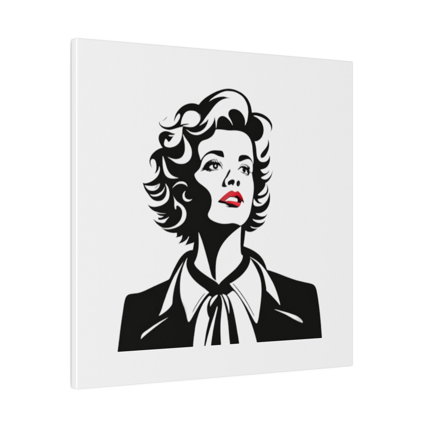 Comic Art, Female Model on Matte Canvas, Stretched, 0.75"