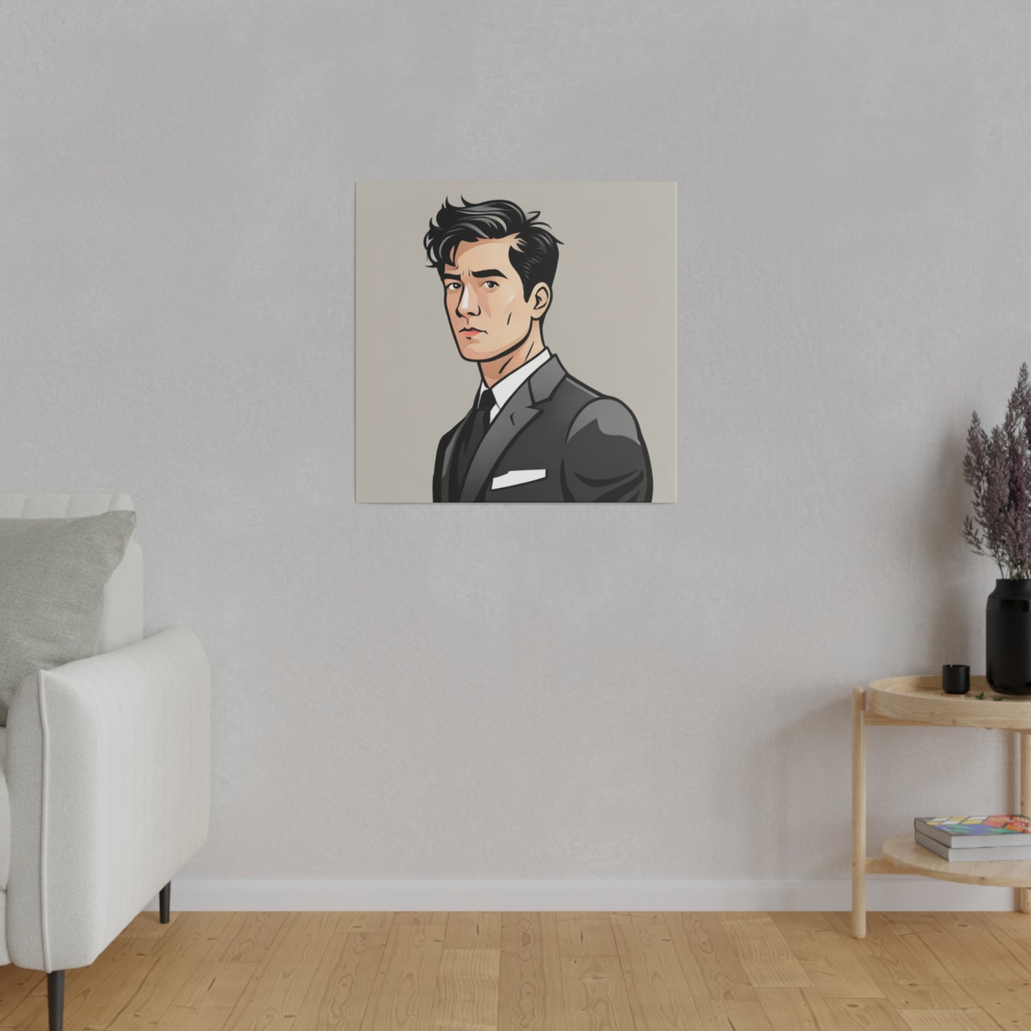 Comic Art, Male Model on Matte Canvas, Stretched, 0.75"