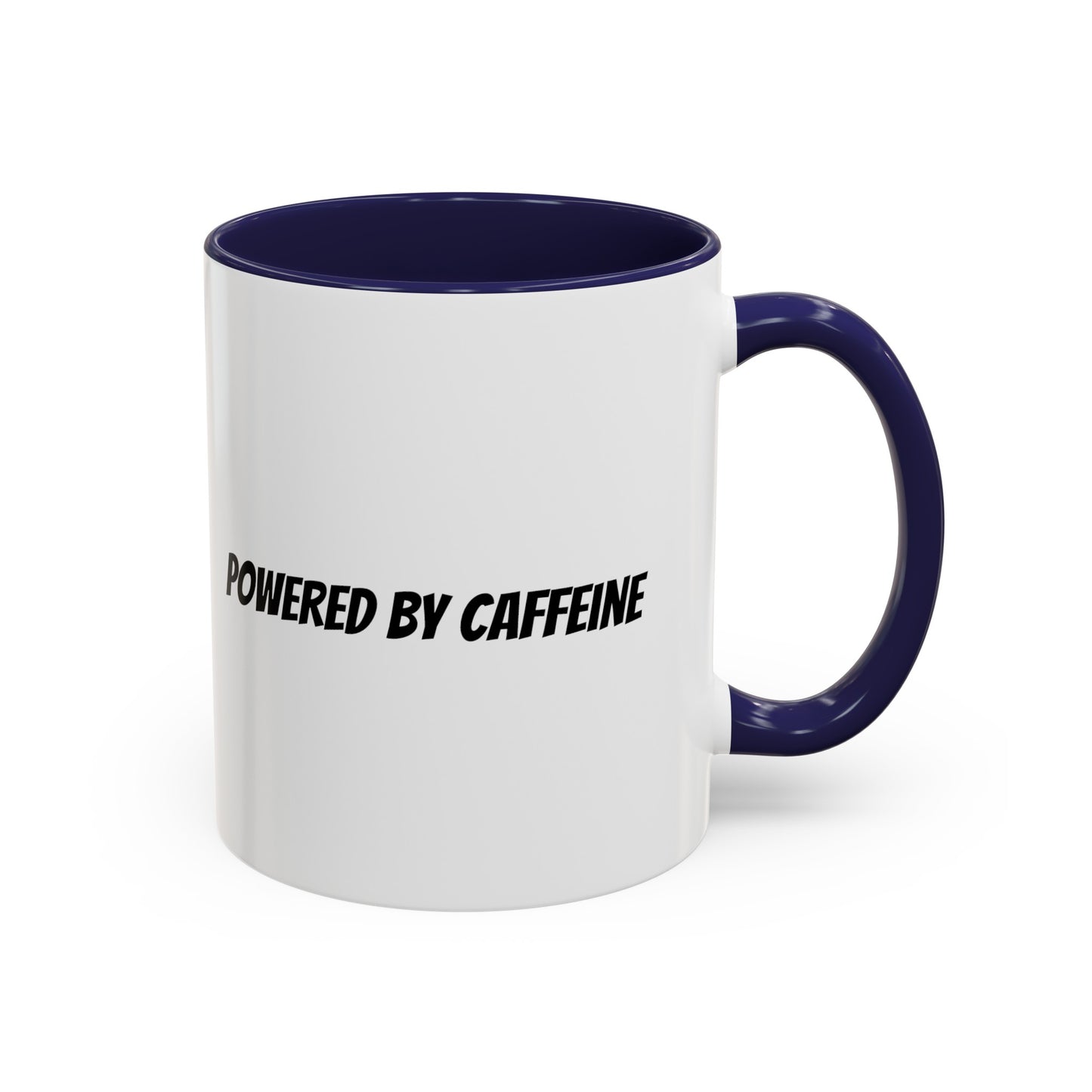 "Powered by Caffeine" Accent Coffee Mug (11, 15oz)