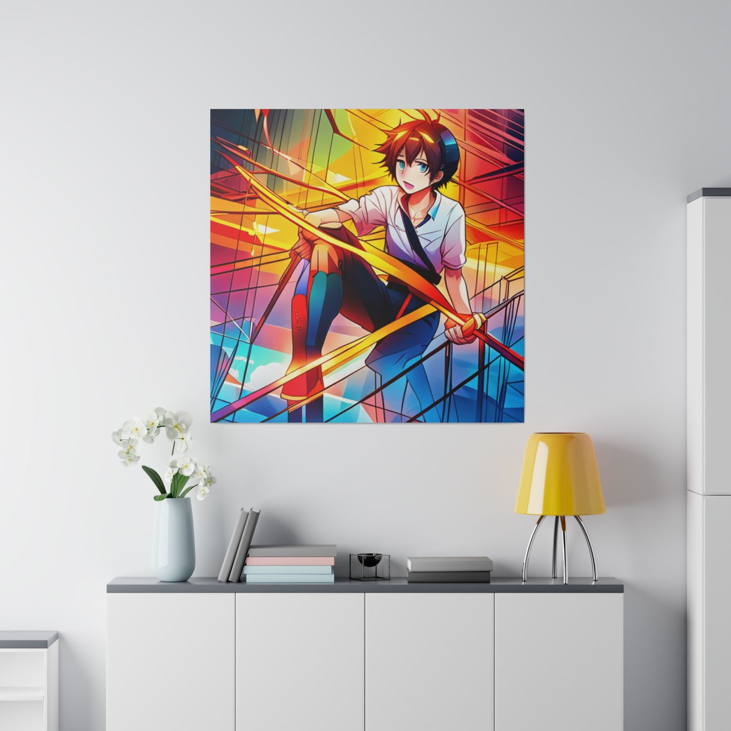 Anime Art, Model on Matte Canvas, Stretched, 0.75"