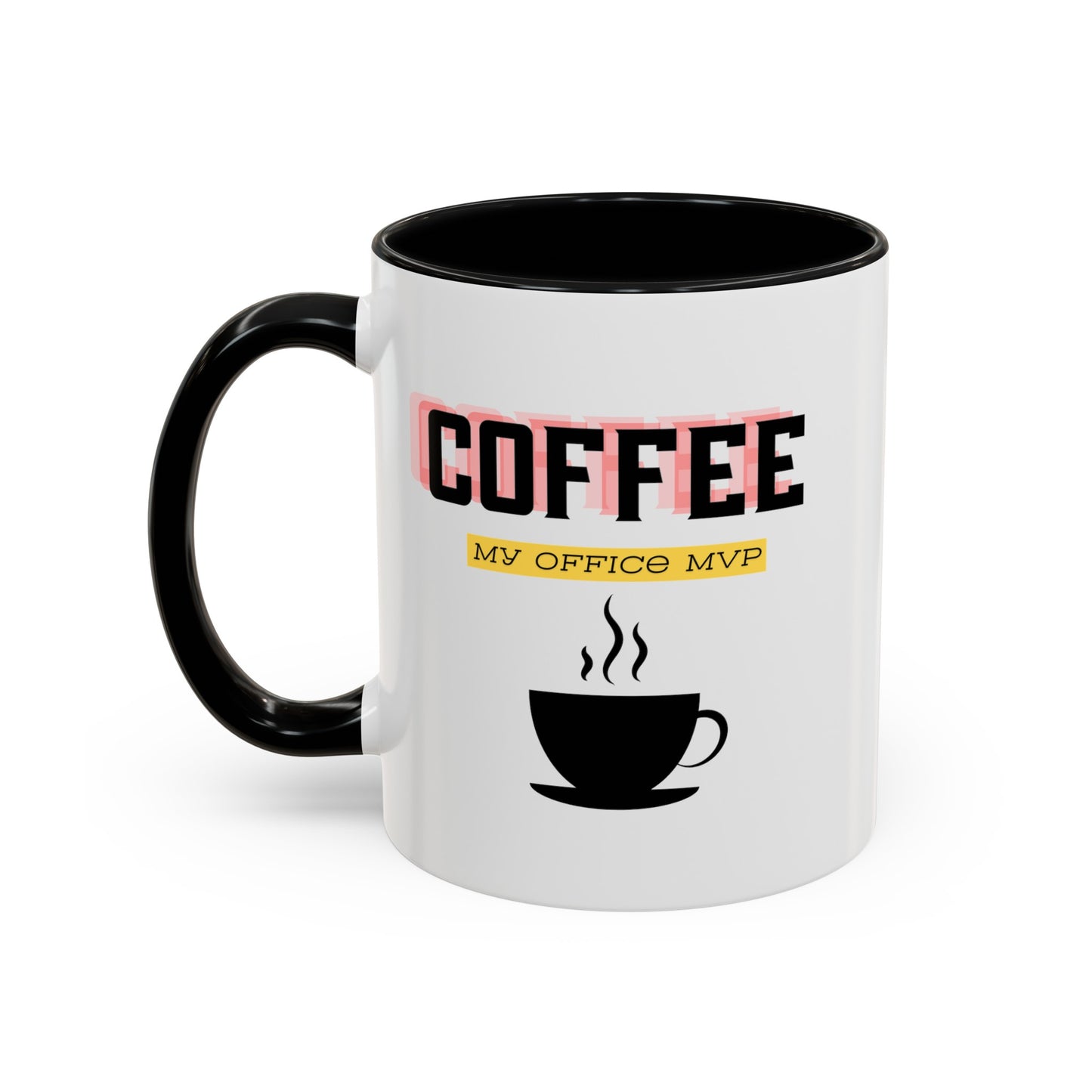 "Coffee: My office MVP" Accent Coffee Mug (11, 15oz)