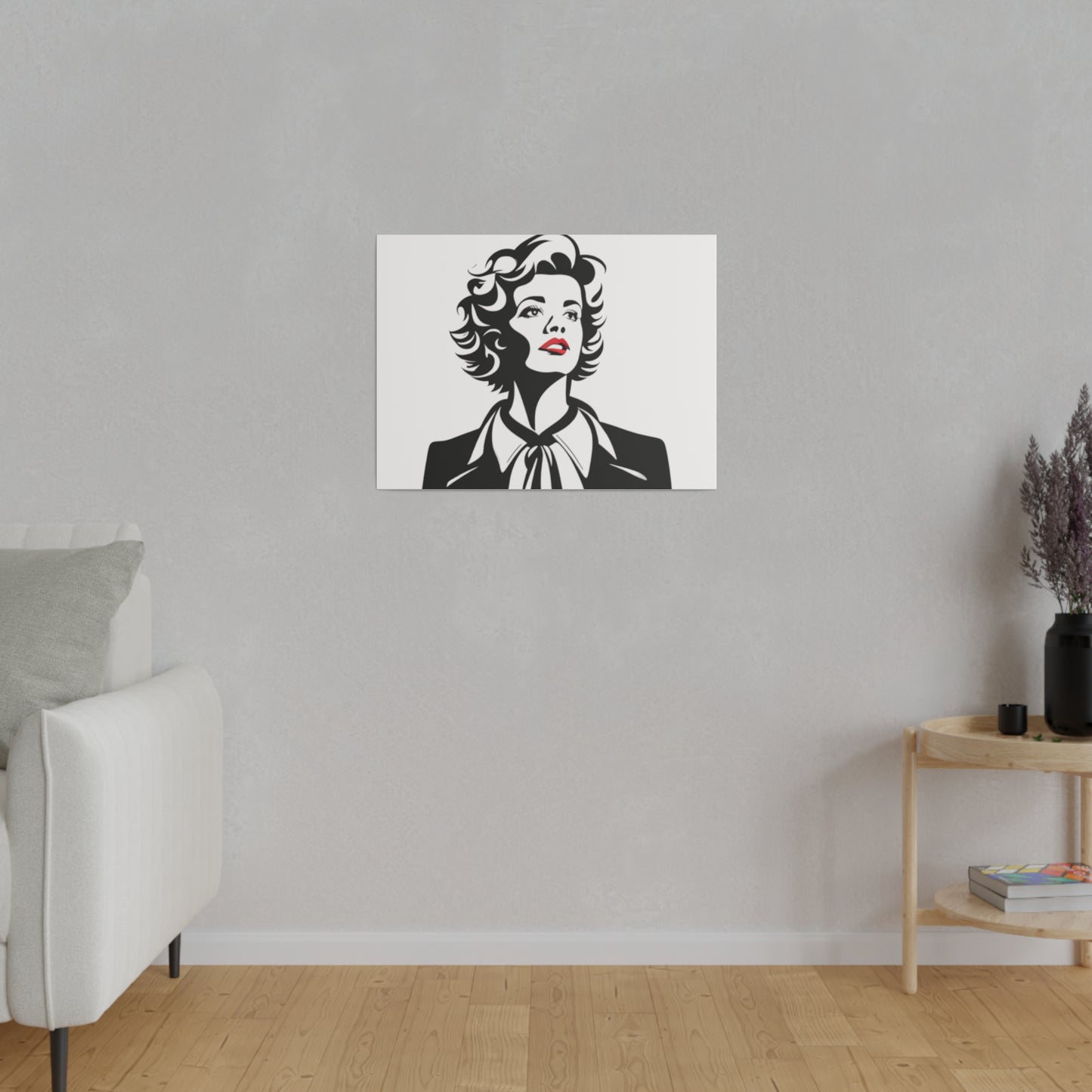 Comic Art, Female Model on Matte Canvas, Stretched, 0.75"