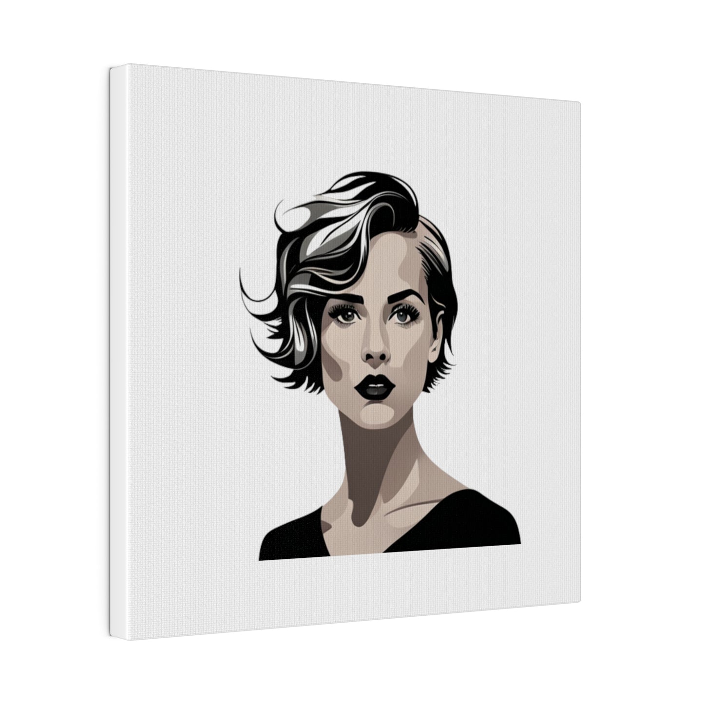 Comic Art, Female Model on Matte Canvas, Stretched, 0.75"