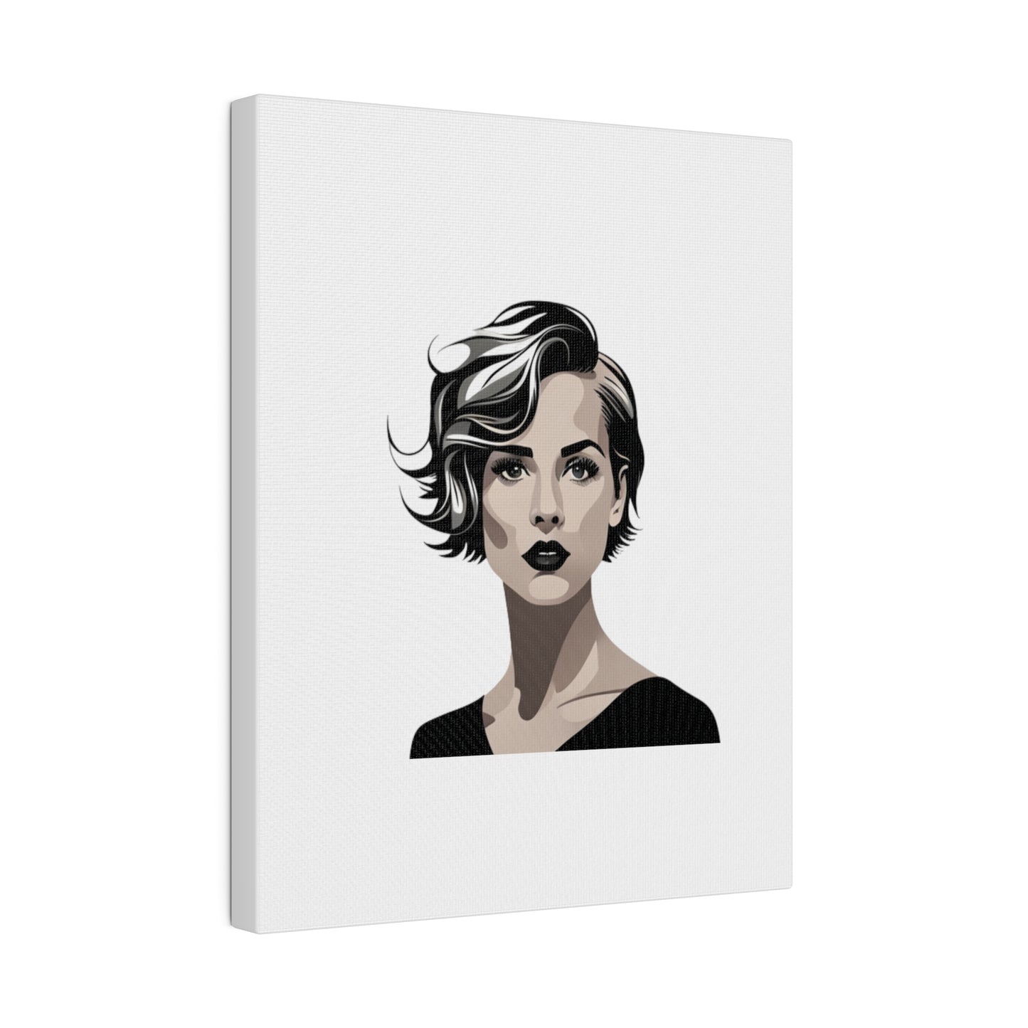 Comic Art, Female Model on Matte Canvas, Stretched, 0.75"