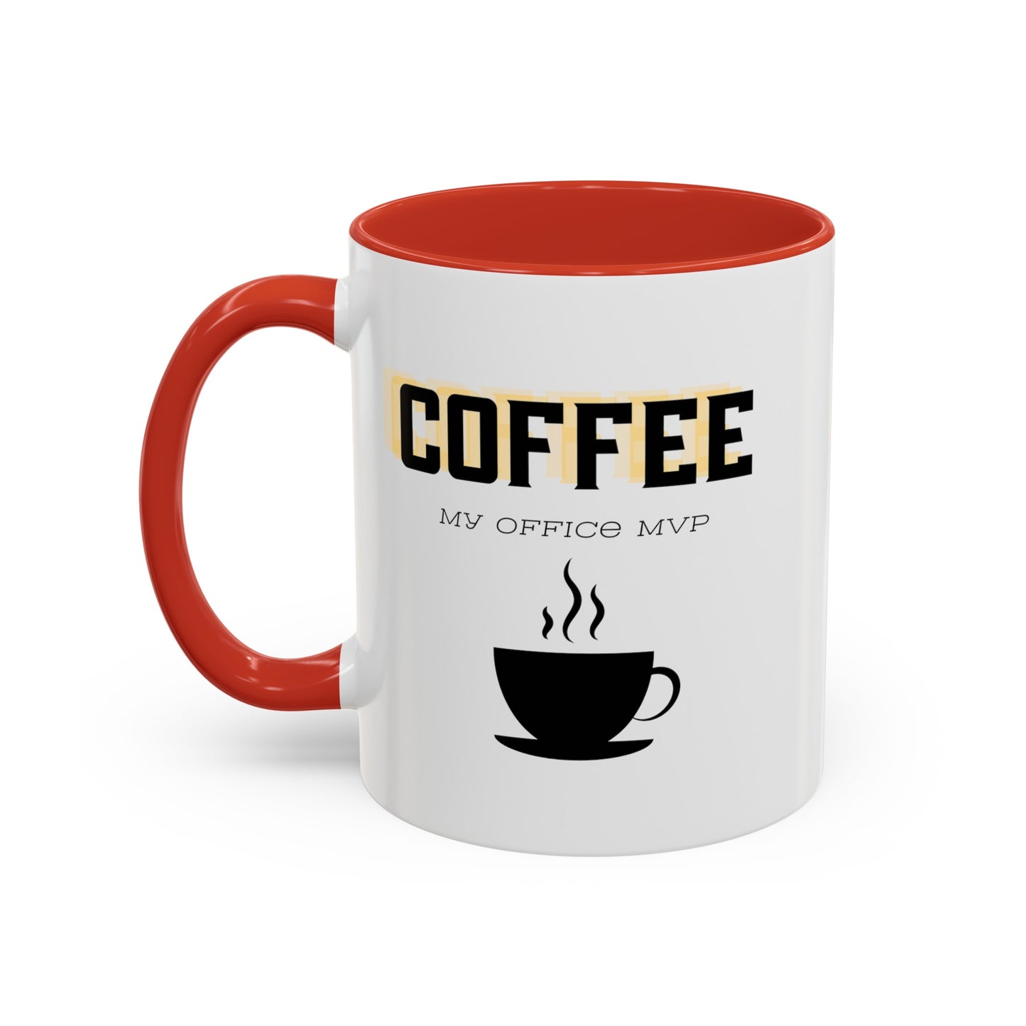 "Coffee: My office MVP" Accent Coffee Mug (11, 15oz)