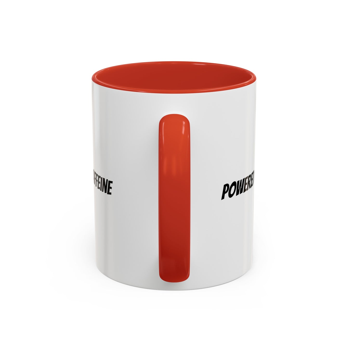 "Powered by Caffeine" Accent Coffee Mug (11, 15oz)