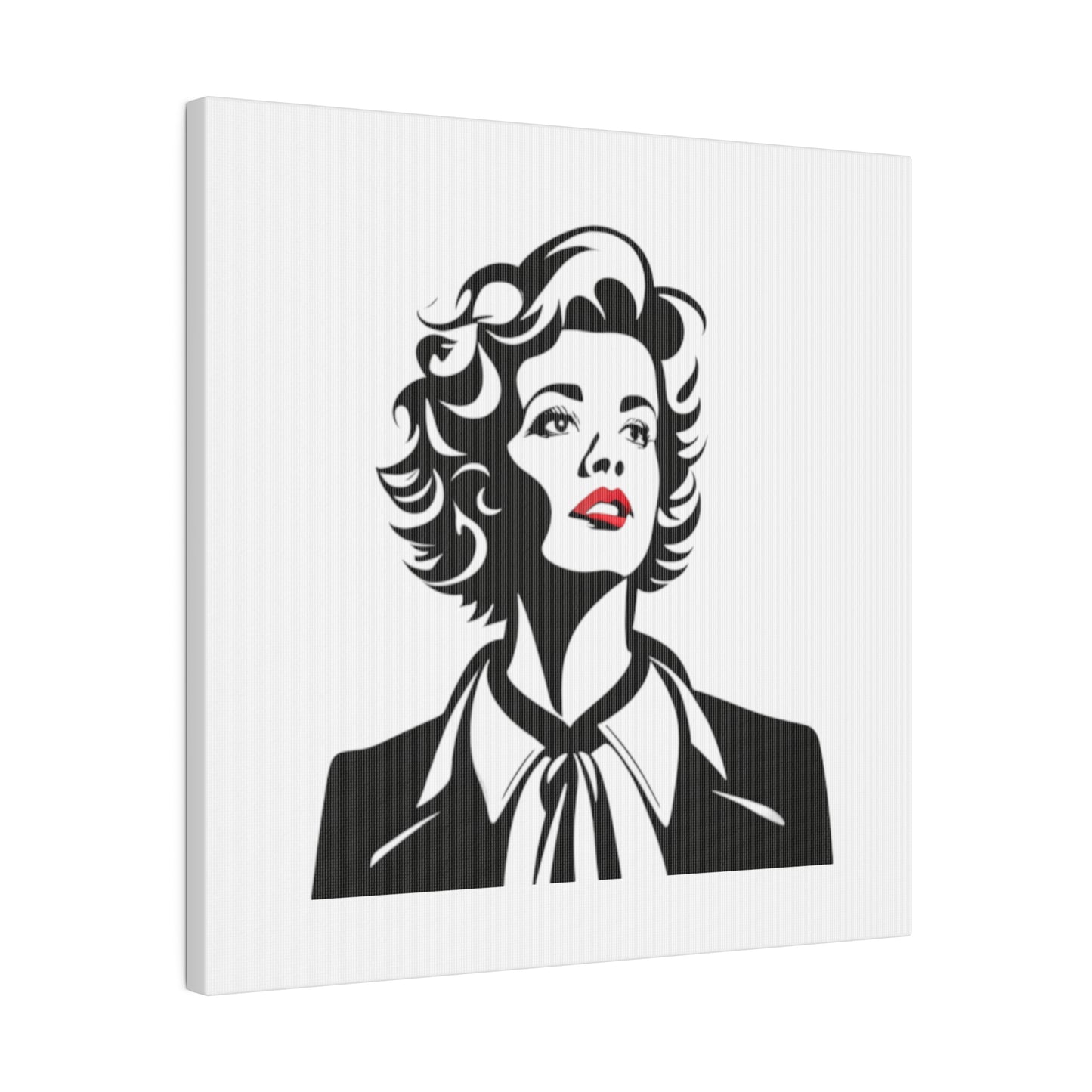 Comic Art, Female Model on Matte Canvas, Stretched, 0.75"