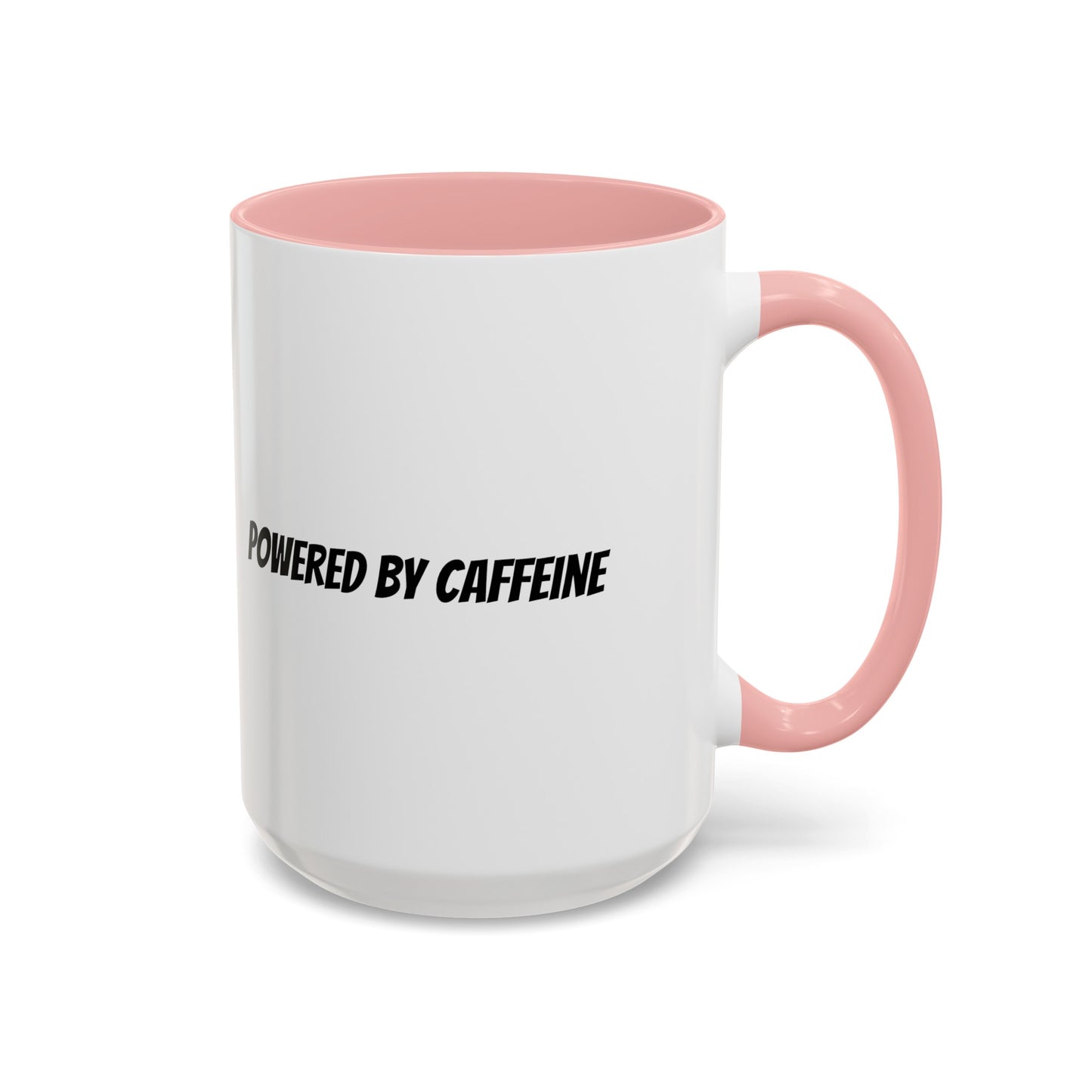 "Powered by Caffeine" Accent Coffee Mug (11, 15oz)