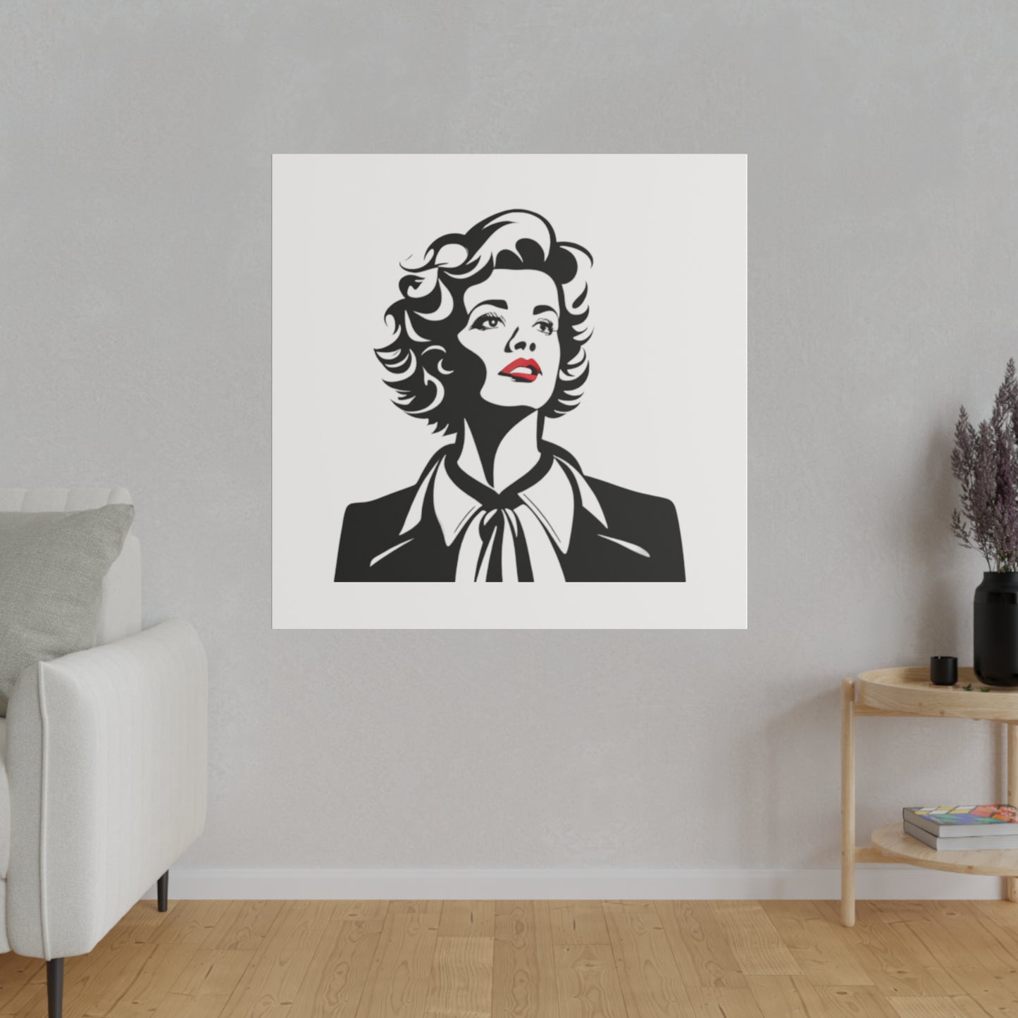 Comic Art, Female Model on Matte Canvas, Stretched, 0.75"