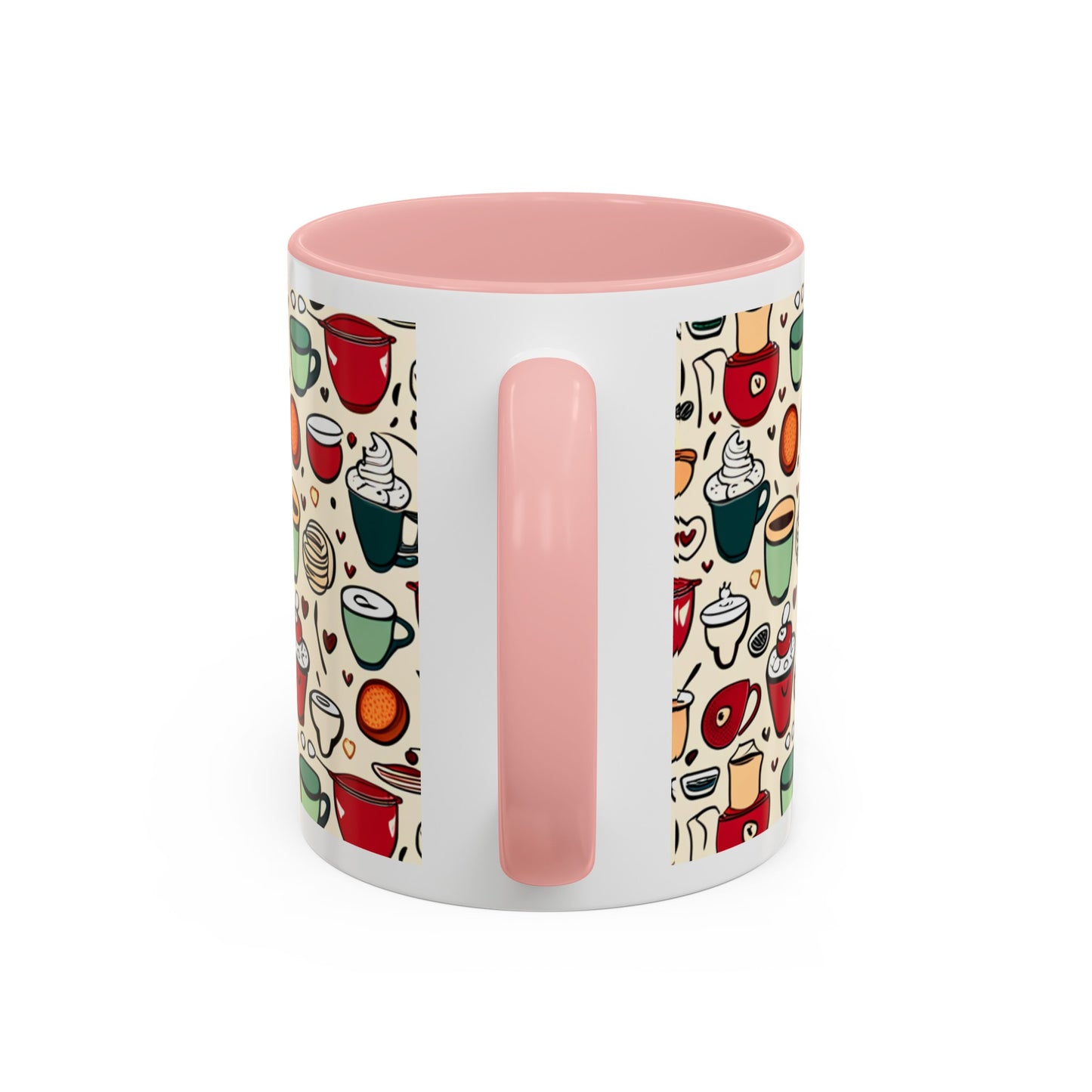 Latte Love 3 Accent Coffee Mug (11, 15oz)