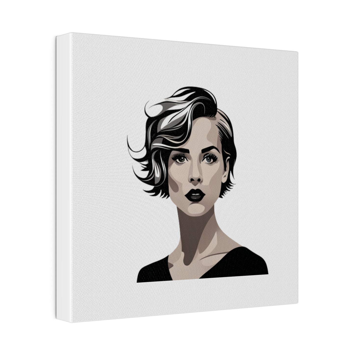 Comic Art, Female Model on Matte Canvas, Stretched, 0.75"