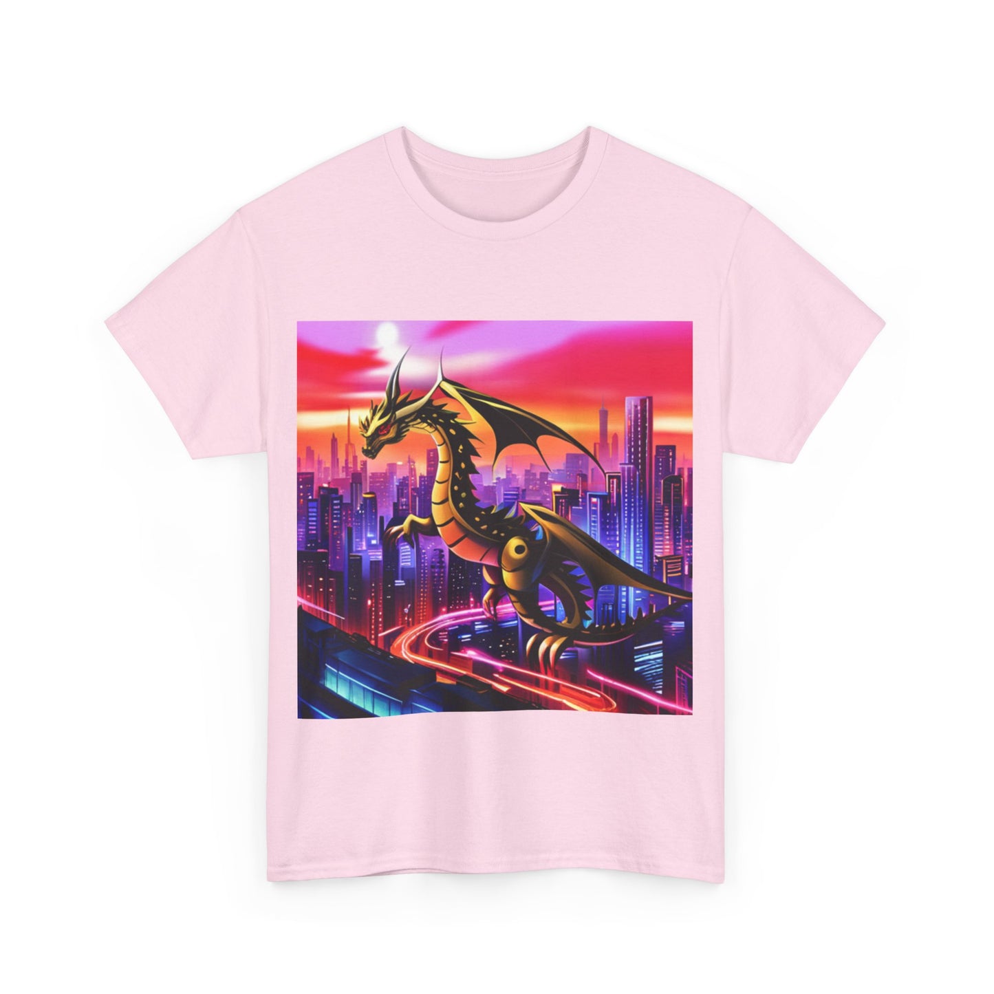 Robo-Dragon Cityscape Graphic Tee