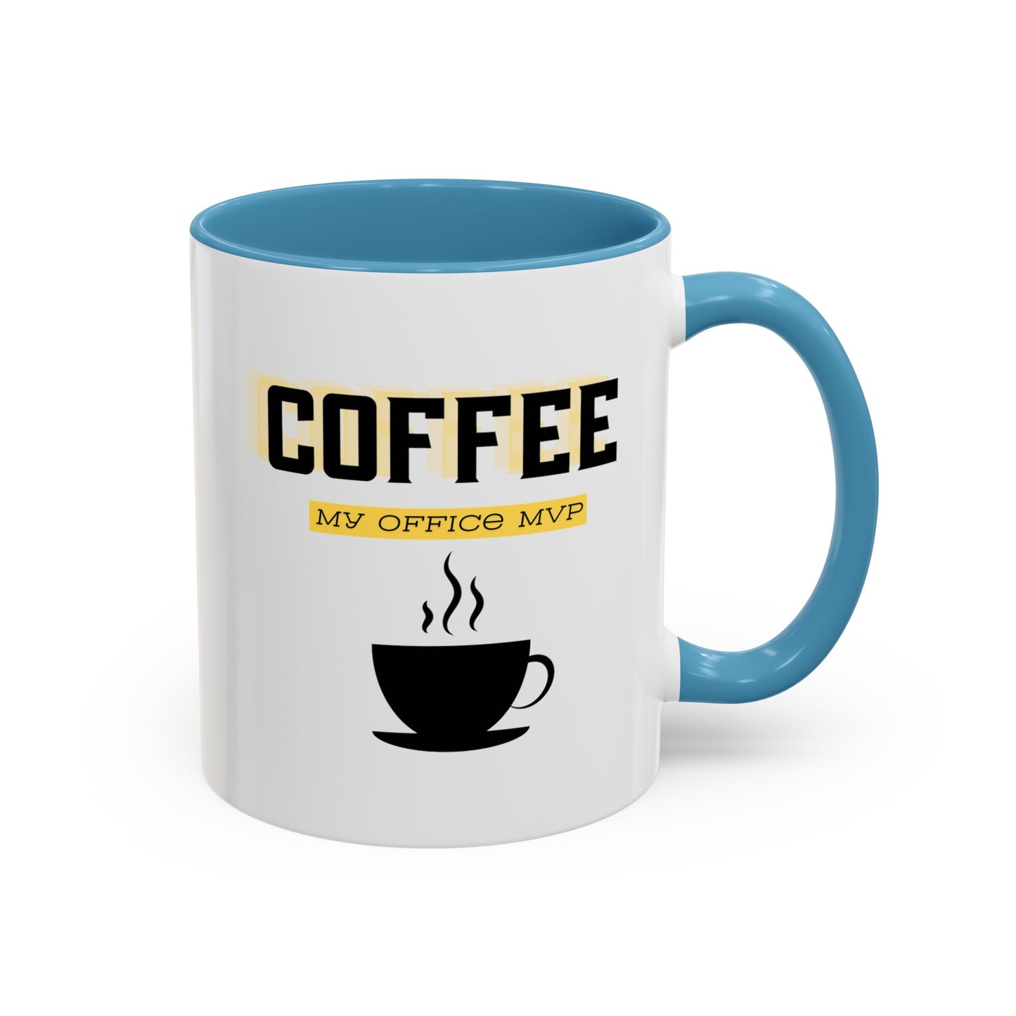 "Coffee: My office MVP" Accent Coffee Mug (11, 15oz)