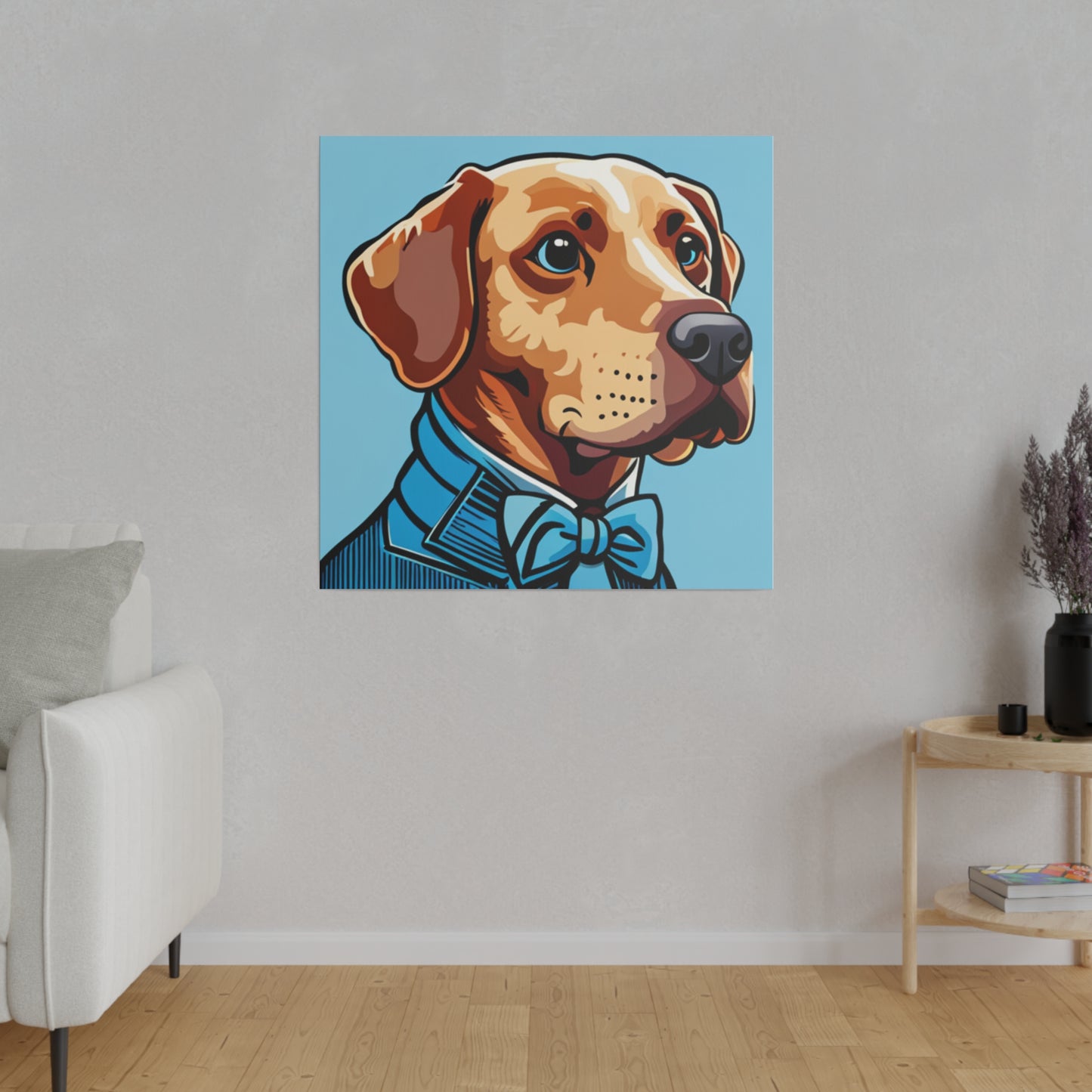 Comic Art, Dog Model on Matte Canvas, Stretched, 0.75"