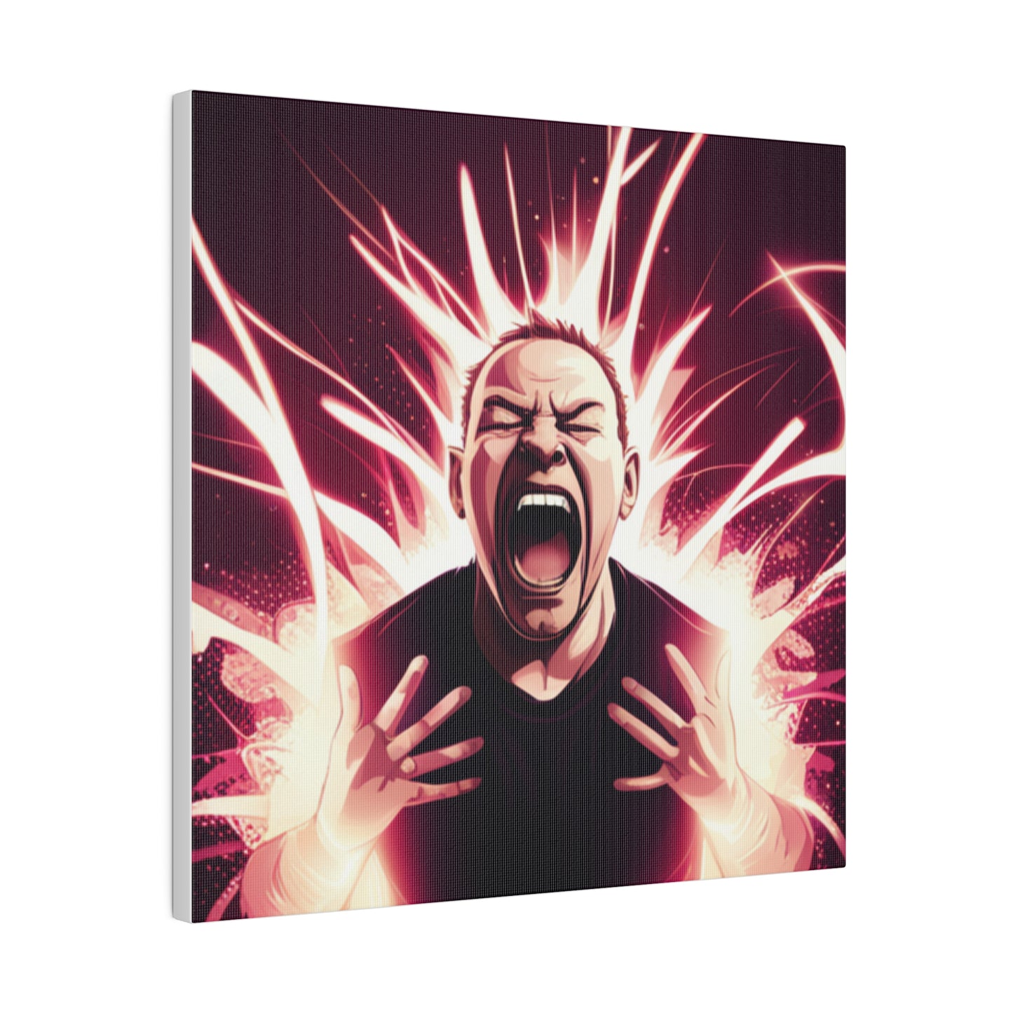 Comic Art, "Rage" Male Model on Matte Canvas, Stretched, 0.75"