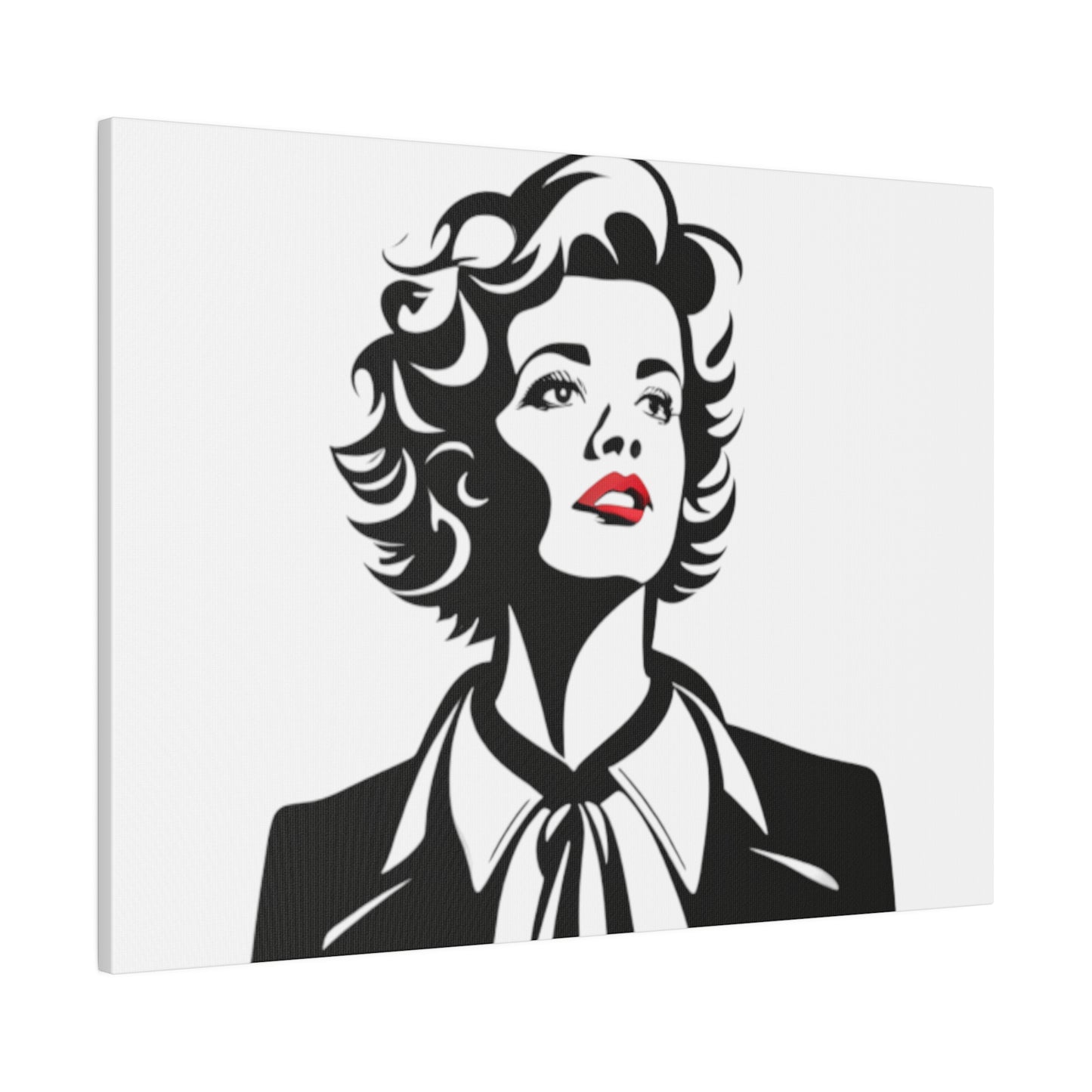 Comic Art, Female Model on Matte Canvas, Stretched, 0.75"