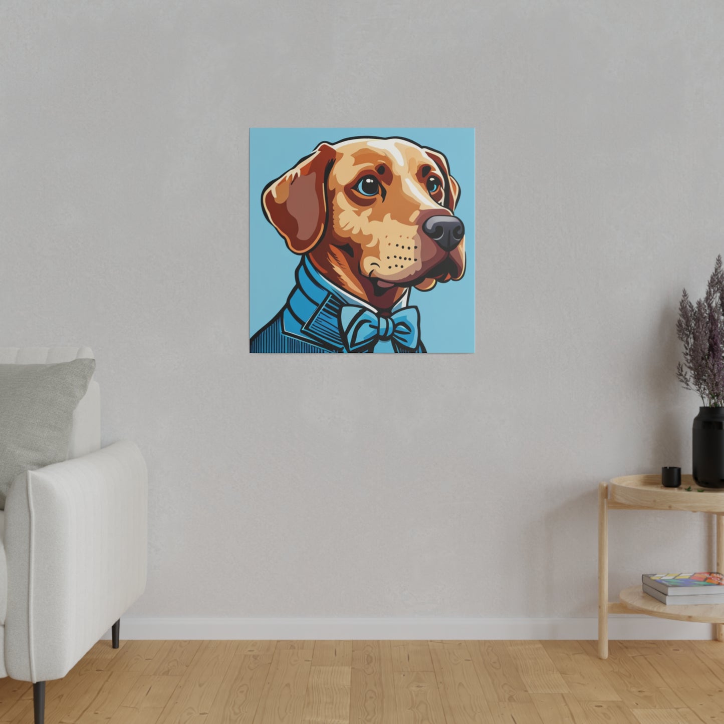 Comic Art, Dog Model on Matte Canvas, Stretched, 0.75"