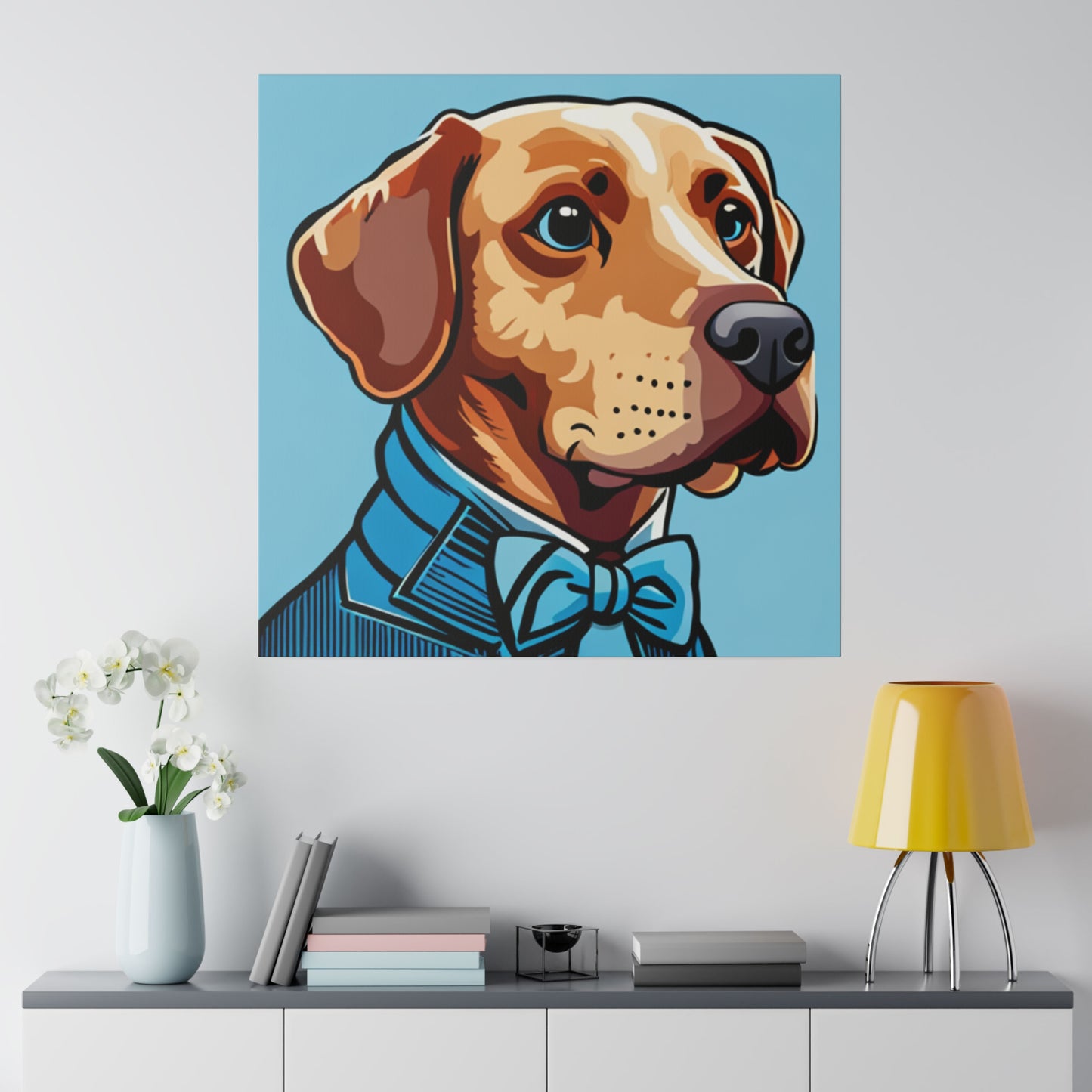 Comic Art, Dog Model on Matte Canvas, Stretched, 0.75"