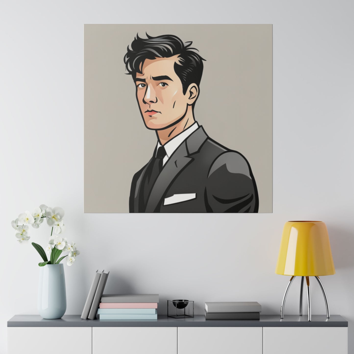 Comic Art, Male Model on Matte Canvas, Stretched, 0.75"