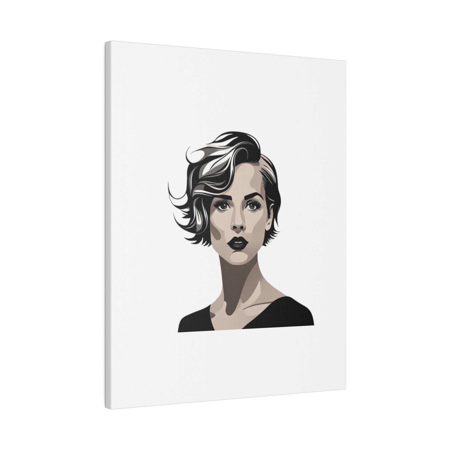 Comic Art, Female Model on Matte Canvas, Stretched, 0.75"