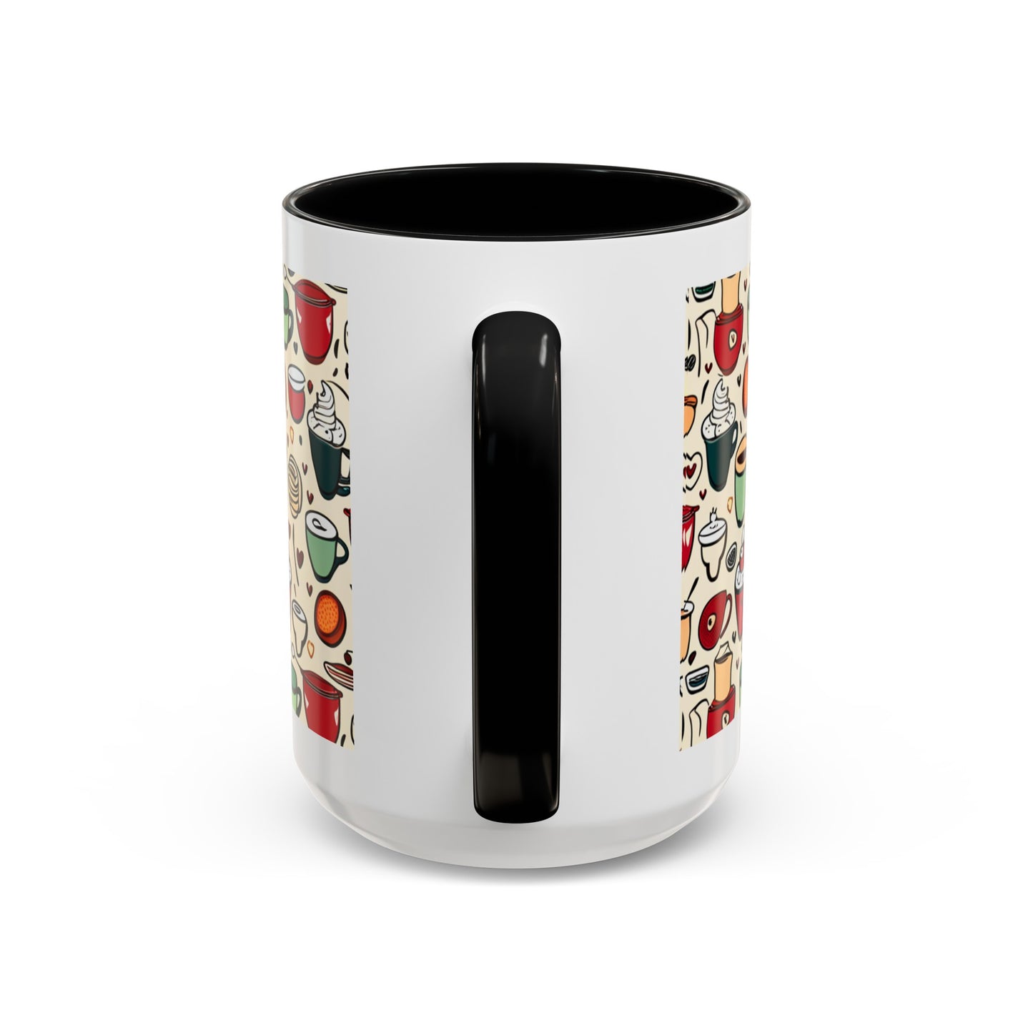 Latte Love 3 Accent Coffee Mug (11, 15oz)