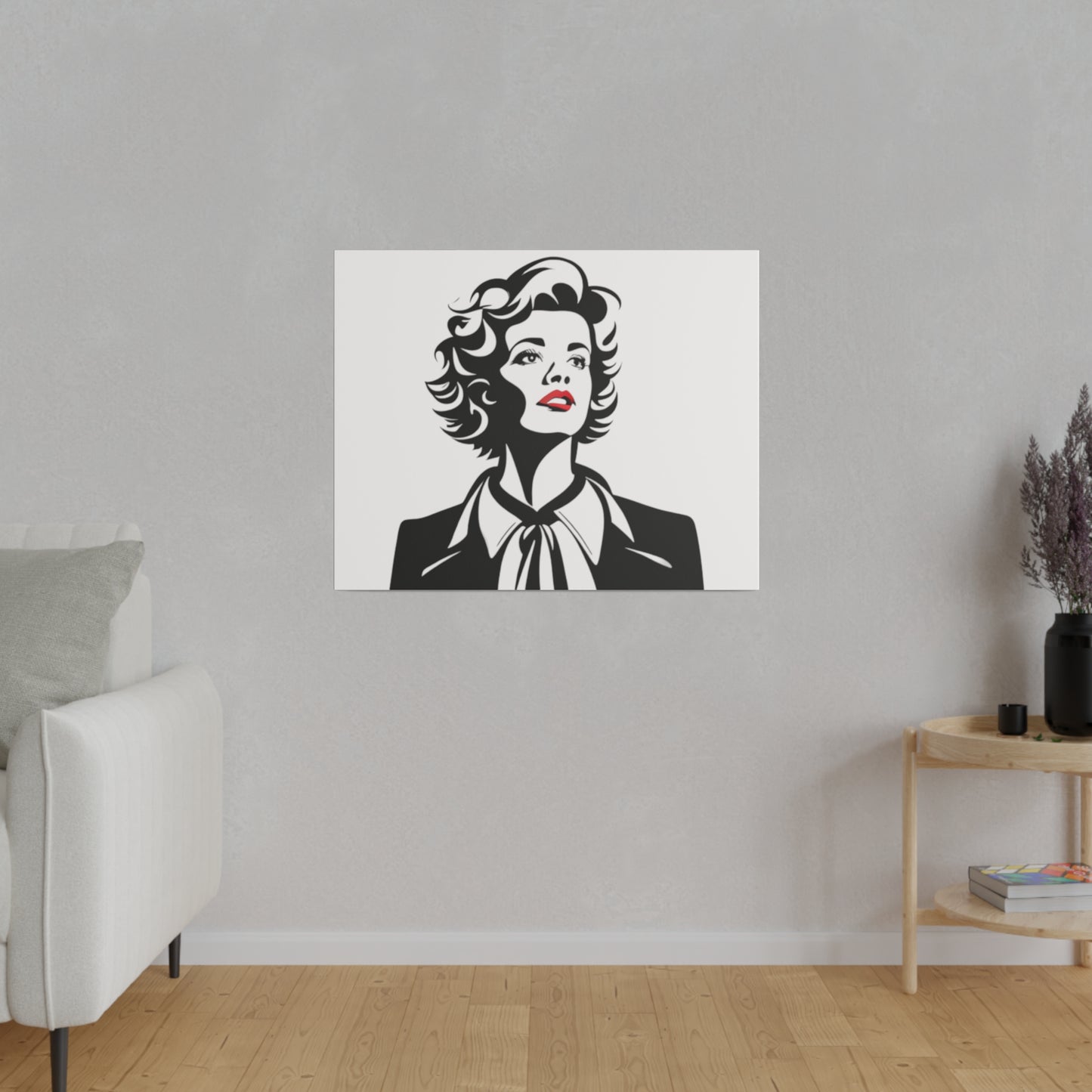 Comic Art, Female Model on Matte Canvas, Stretched, 0.75"