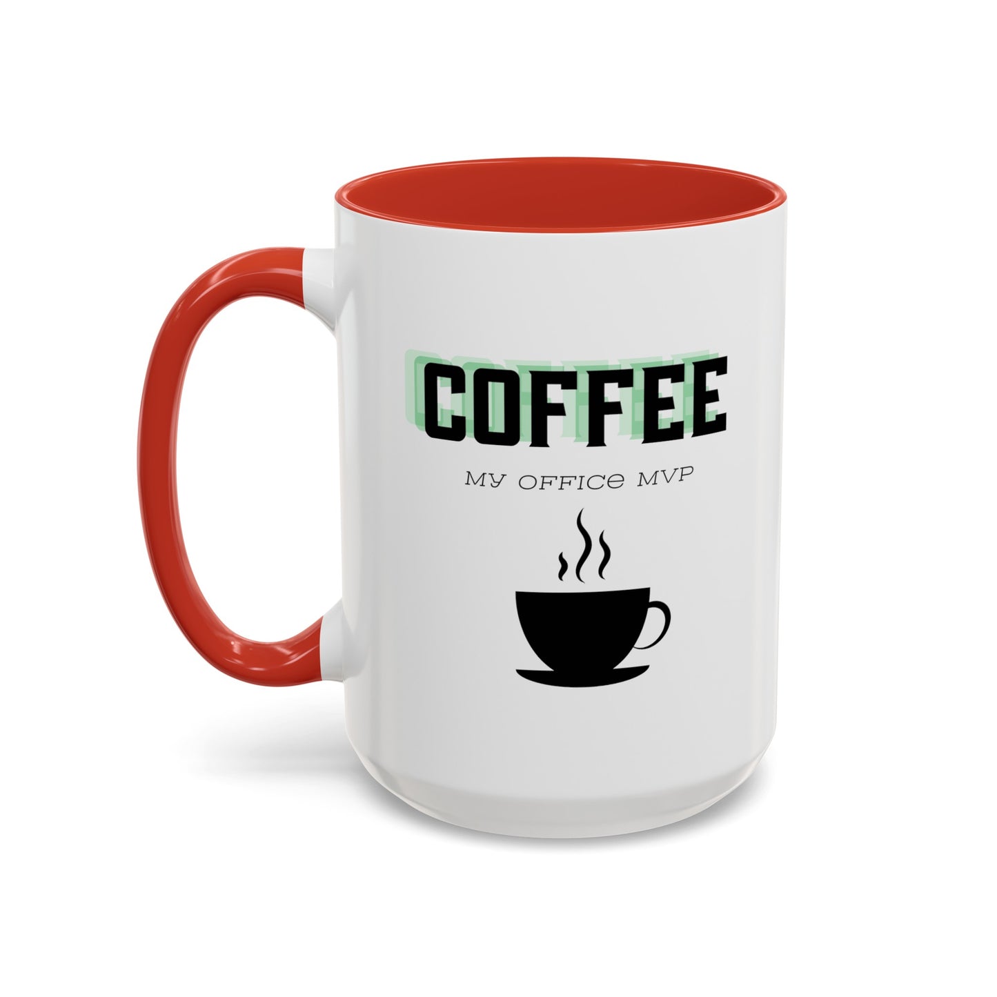 "Coffee: My office MVP" Accent Coffee Mug (11, 15oz)