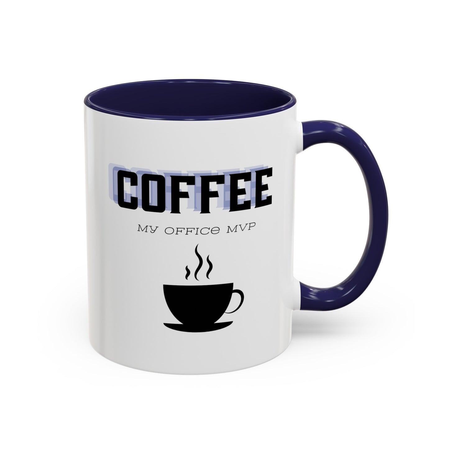 "Coffee: My office MVP" Accent Coffee Mug (11, 15oz)