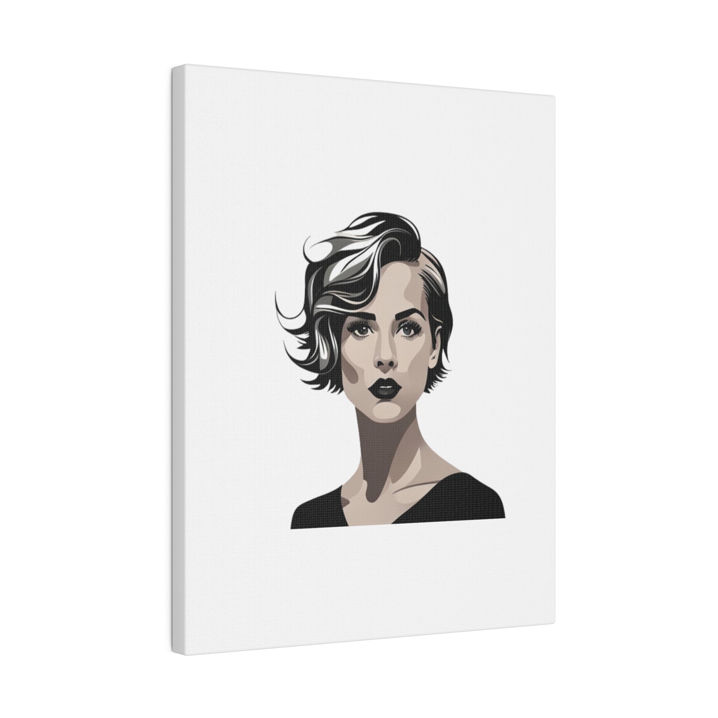 Comic Art, Female Model on Matte Canvas, Stretched, 0.75"