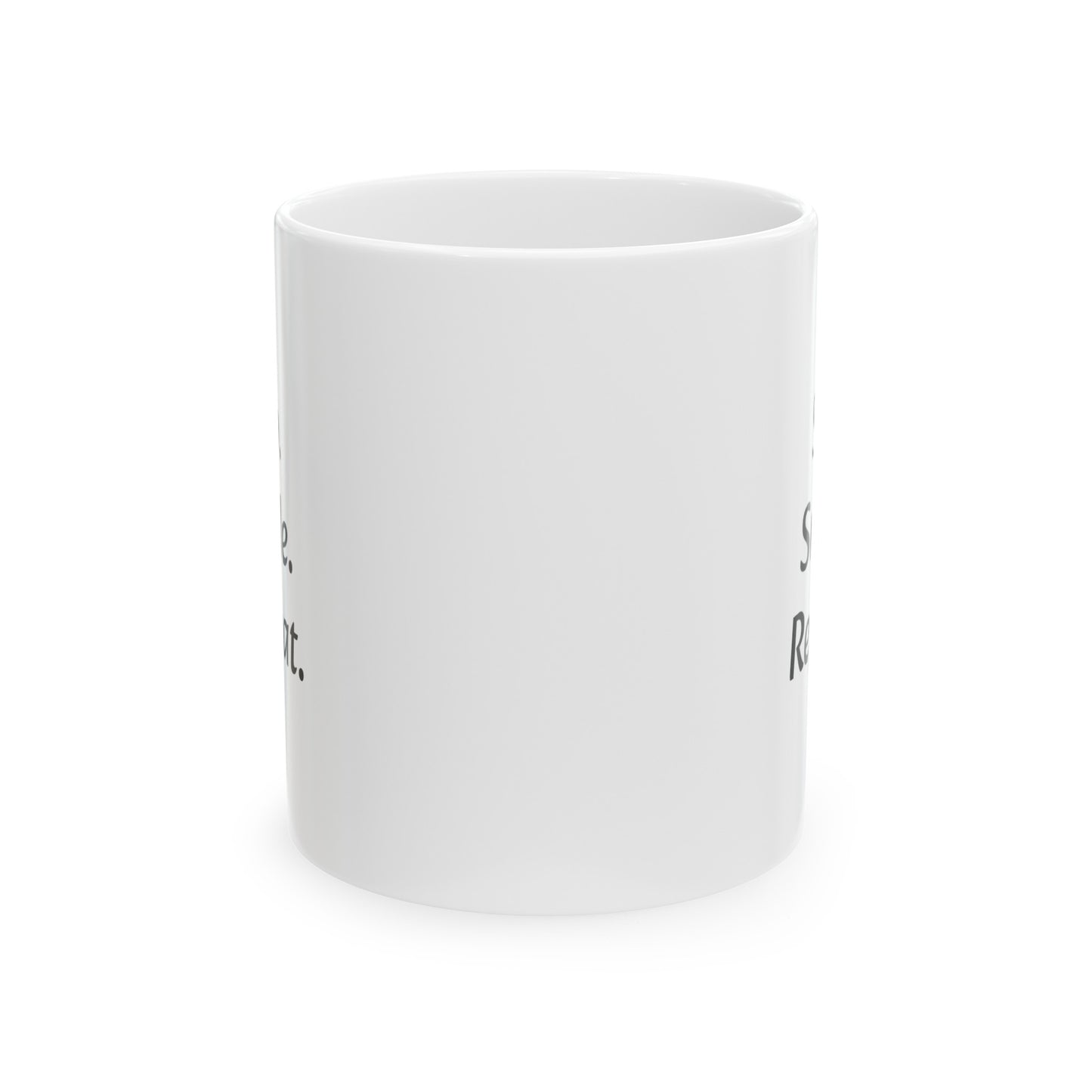 "Sip, Smile, Repeat" - Ceramic Mug, (11oz, 15oz)