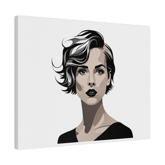 Comic Art, Female Model on Matte Canvas, Stretched, 0.75"