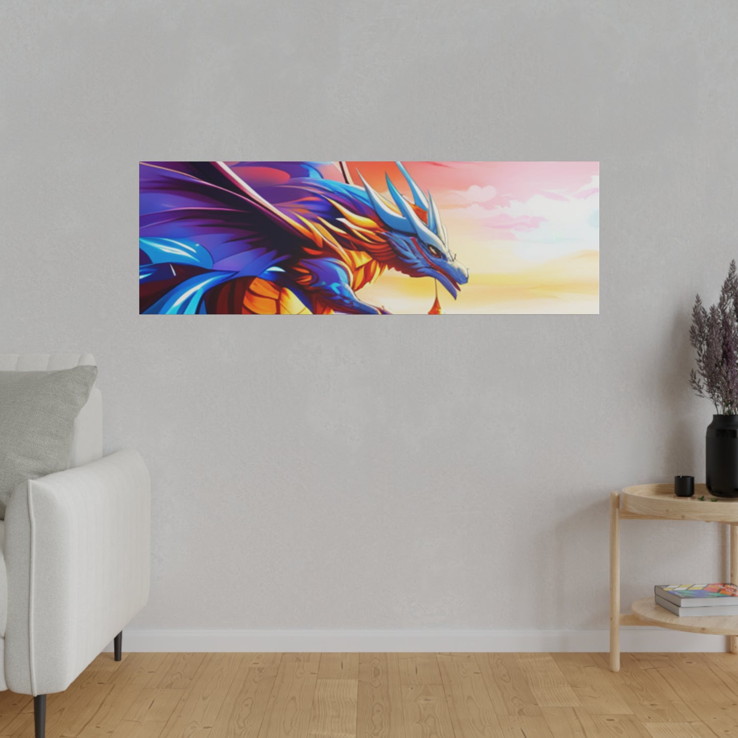 Dragon Cityscape - Matte Canvas, Stretched, 0.75"