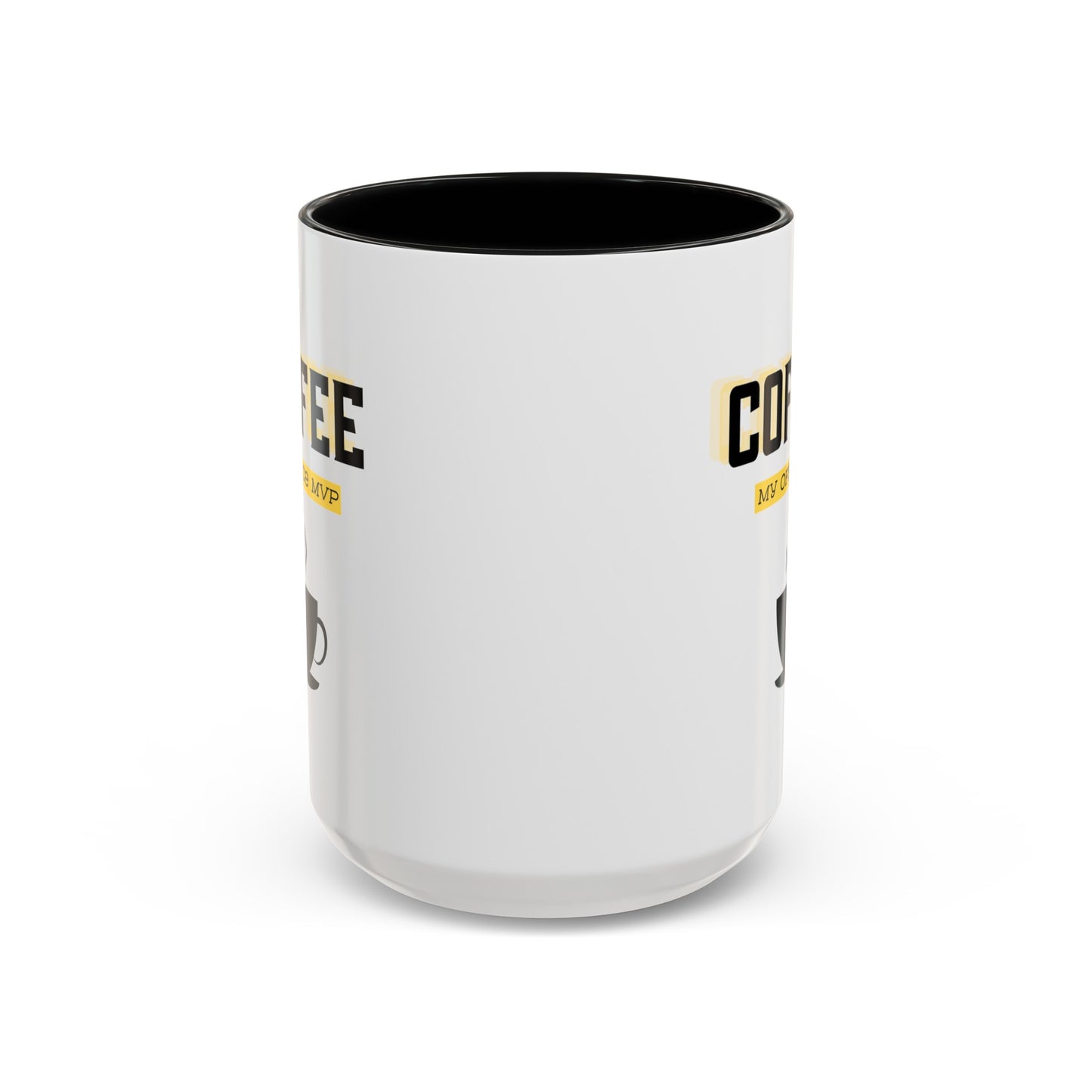 "Coffee: My office MVP" Accent Coffee Mug (11, 15oz)