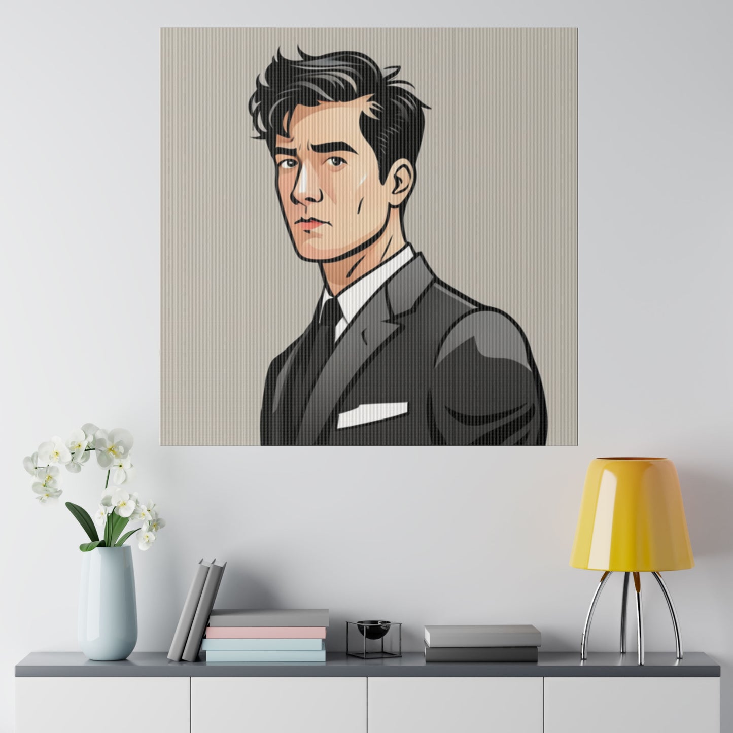 Comic Art, Male Model on Matte Canvas, Stretched, 0.75"