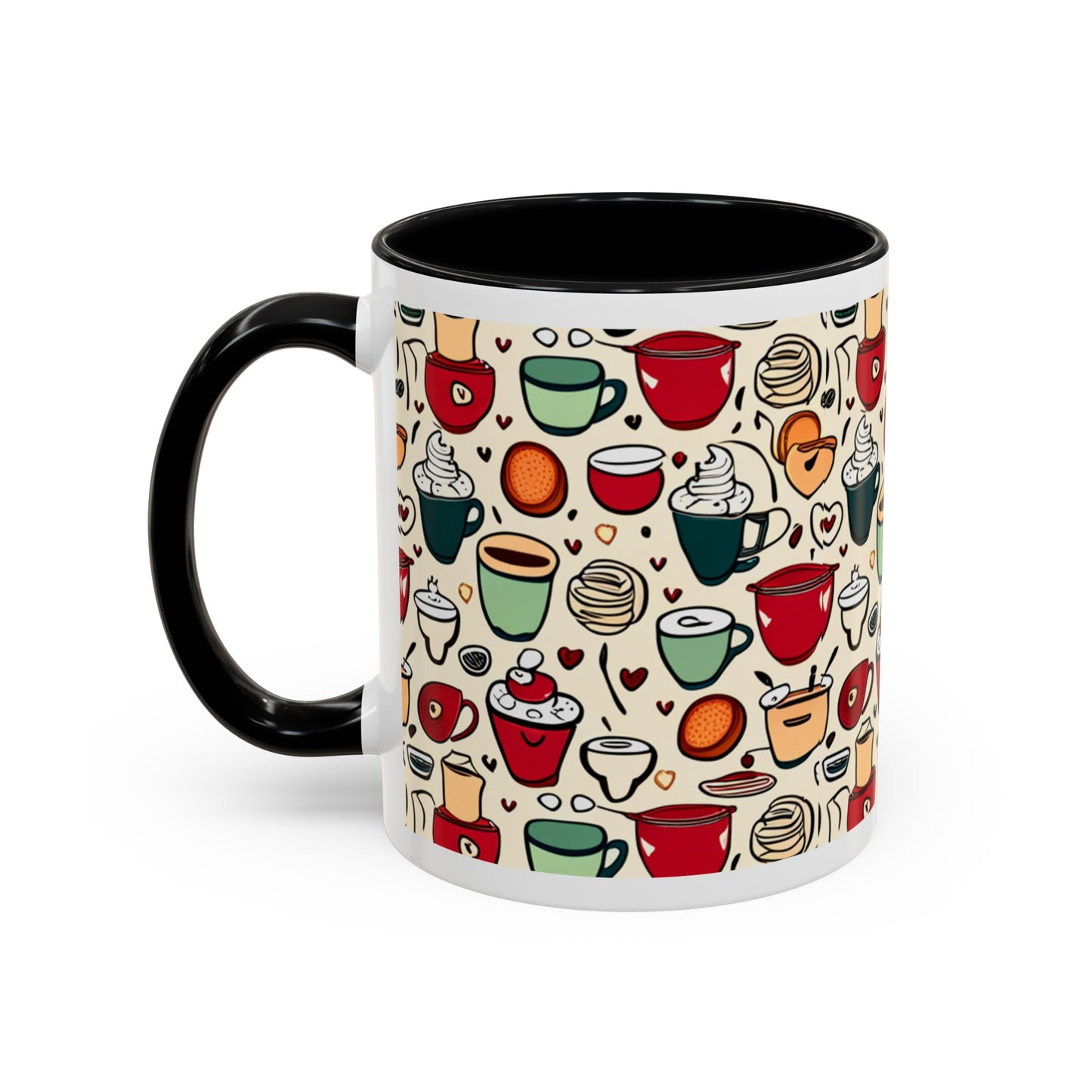 Latte Love 3 Accent Coffee Mug (11, 15oz)