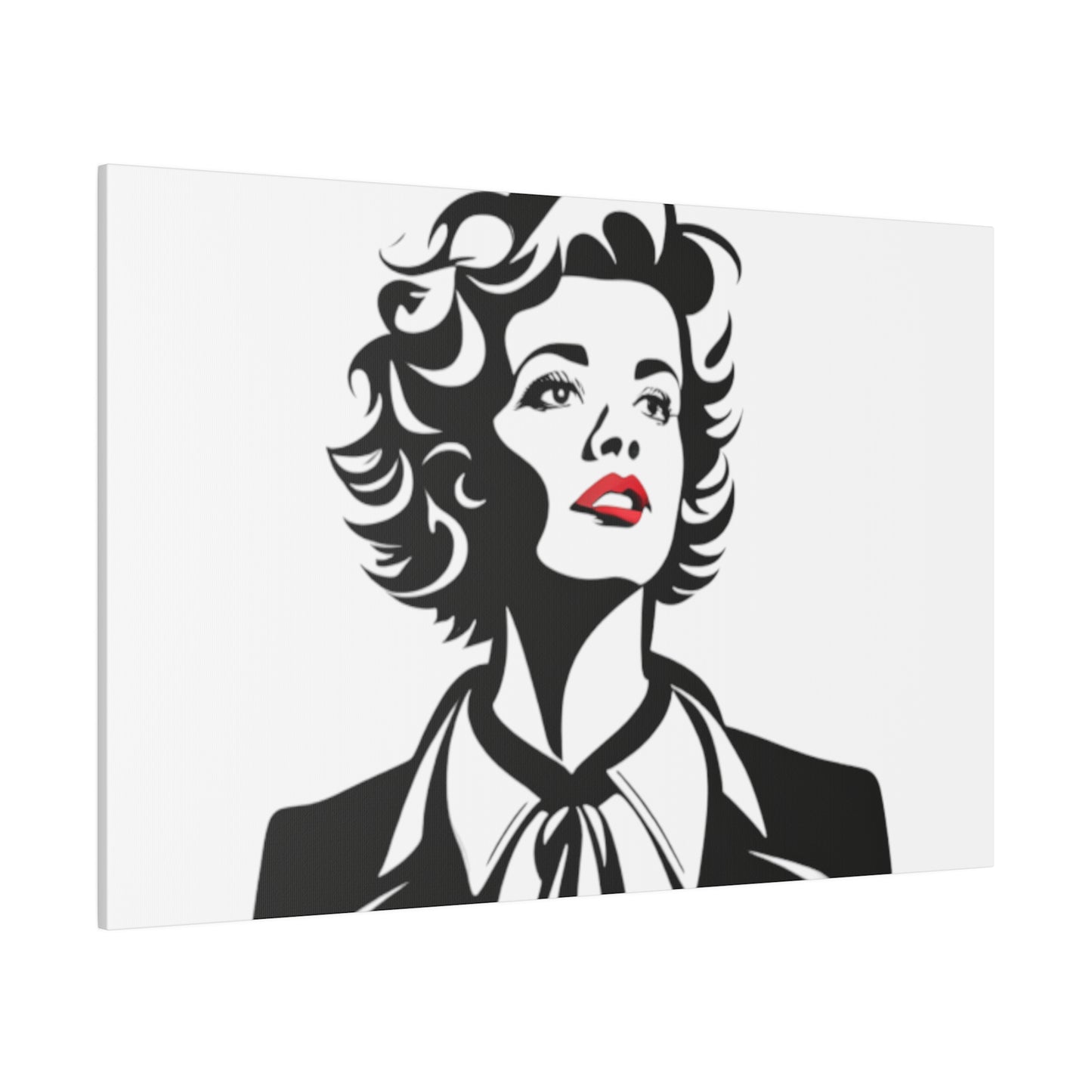 Comic Art, Female Model on Matte Canvas, Stretched, 0.75"