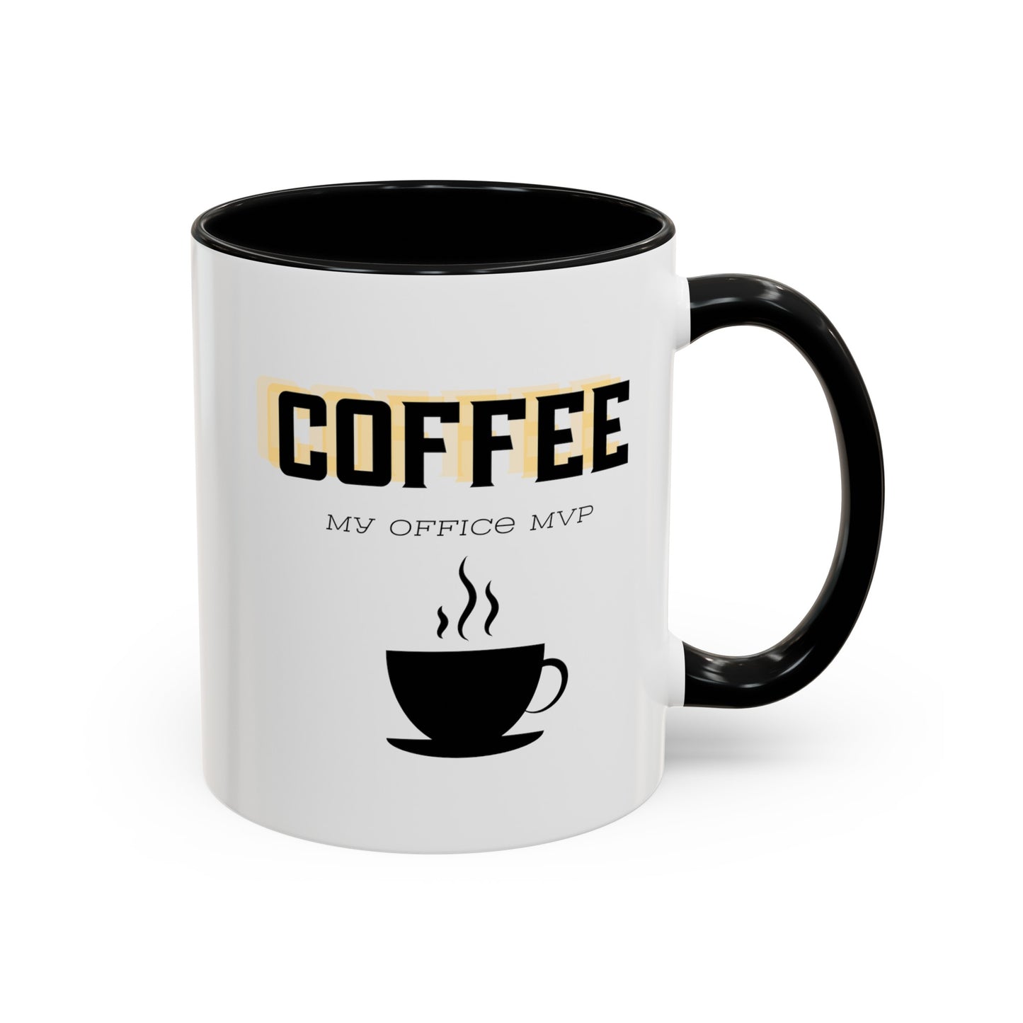 "Coffee: My office MVP" Accent Coffee Mug (11, 15oz)