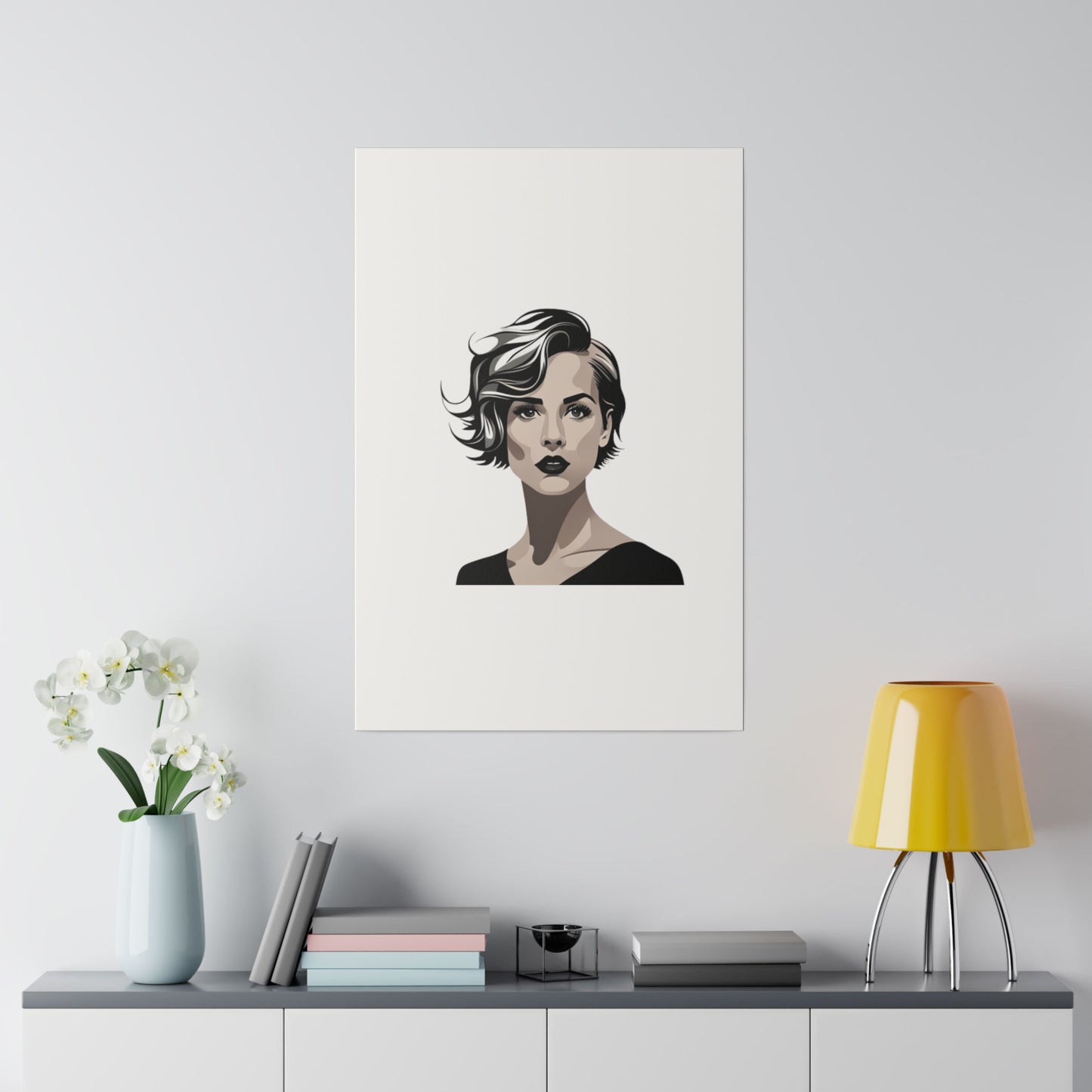 Comic Art, Female Model on Matte Canvas, Stretched, 0.75"