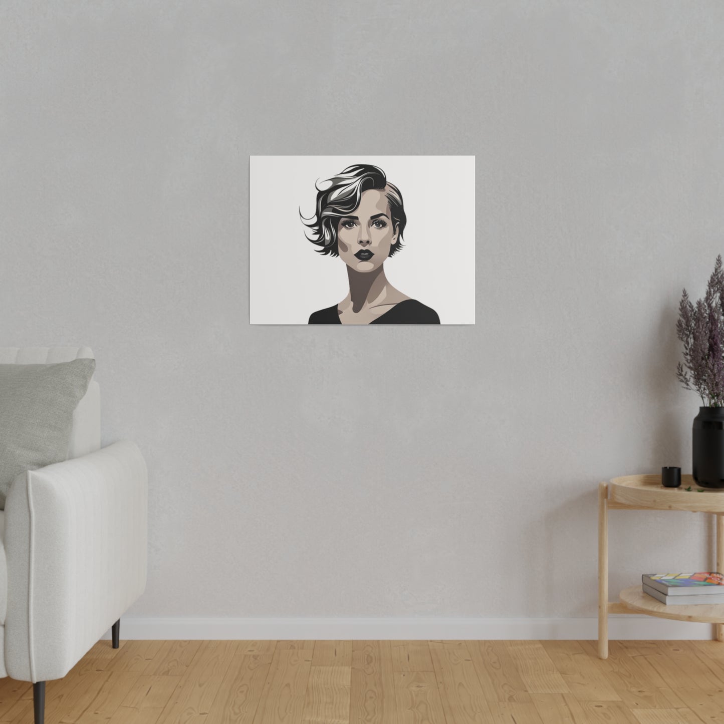 Comic Art, Female Model on Matte Canvas, Stretched, 0.75"