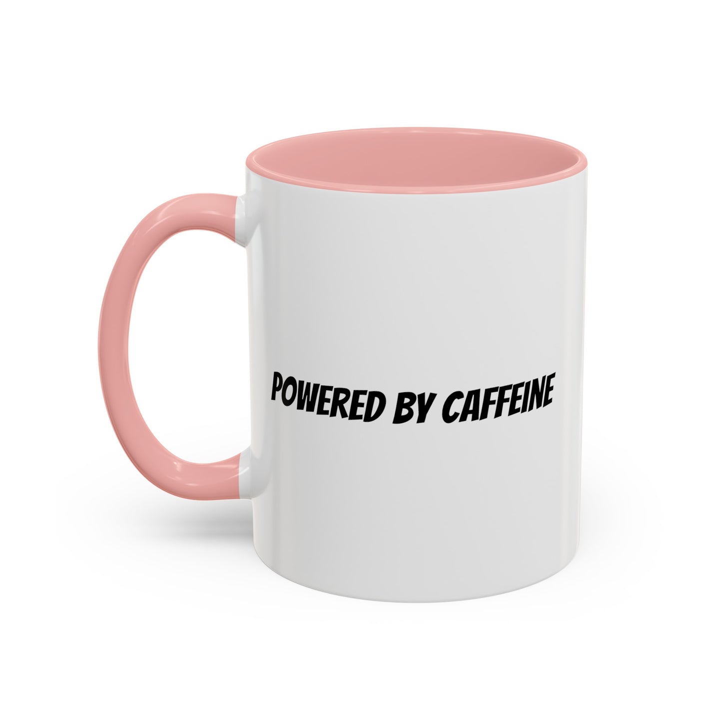 "Powered by Caffeine" Accent Coffee Mug (11, 15oz)