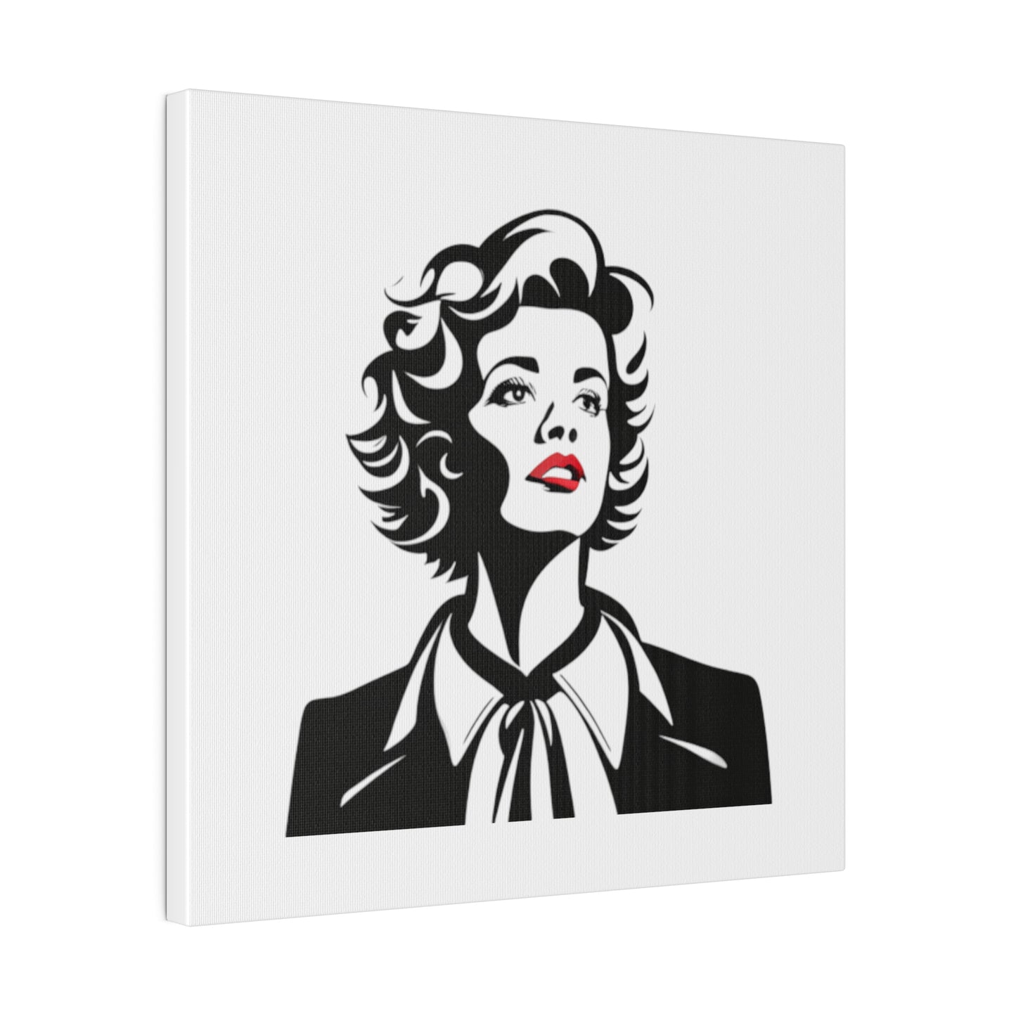 Comic Art, Female Model on Matte Canvas, Stretched, 0.75"