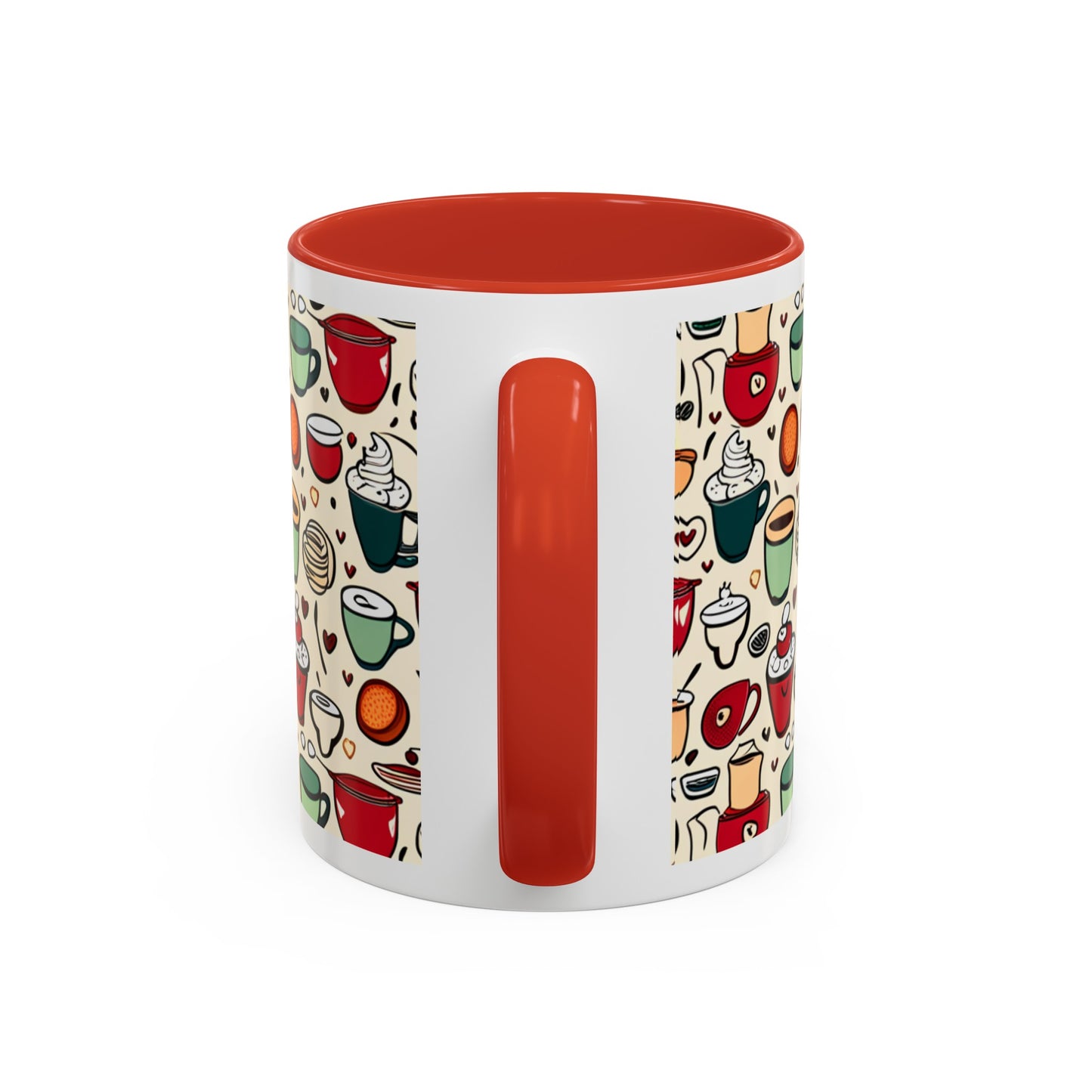 Latte Love 3 Accent Coffee Mug (11, 15oz)