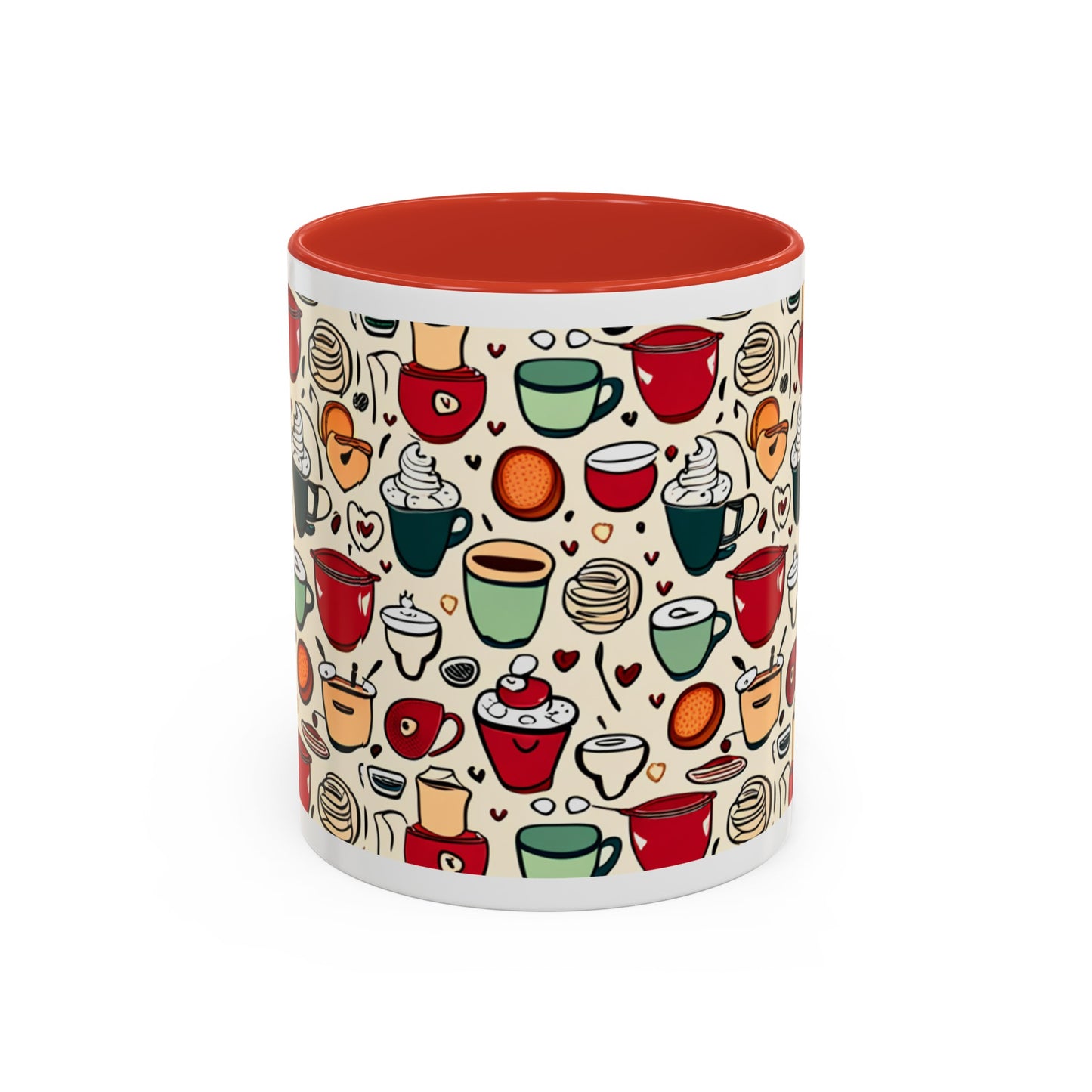 Latte Love 3 Accent Coffee Mug (11, 15oz)