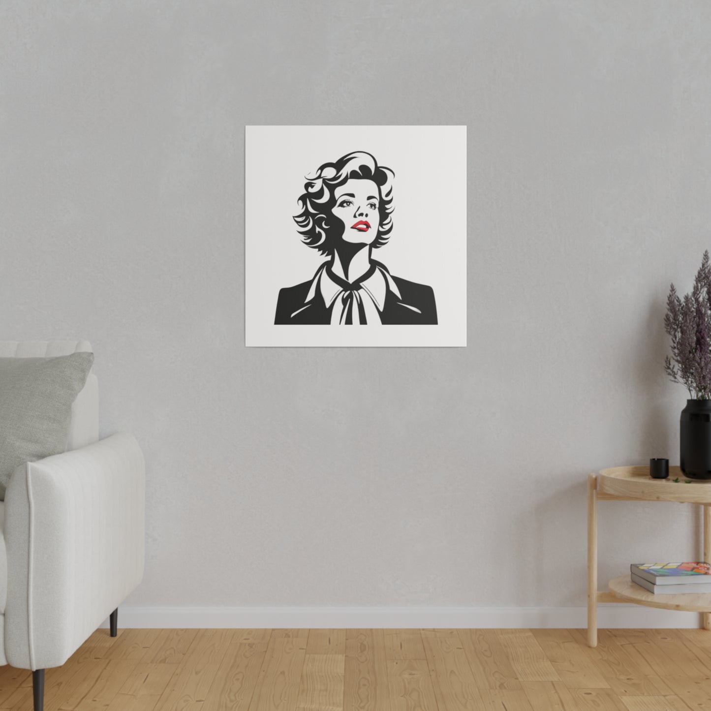 Comic Art, Female Model on Matte Canvas, Stretched, 0.75"