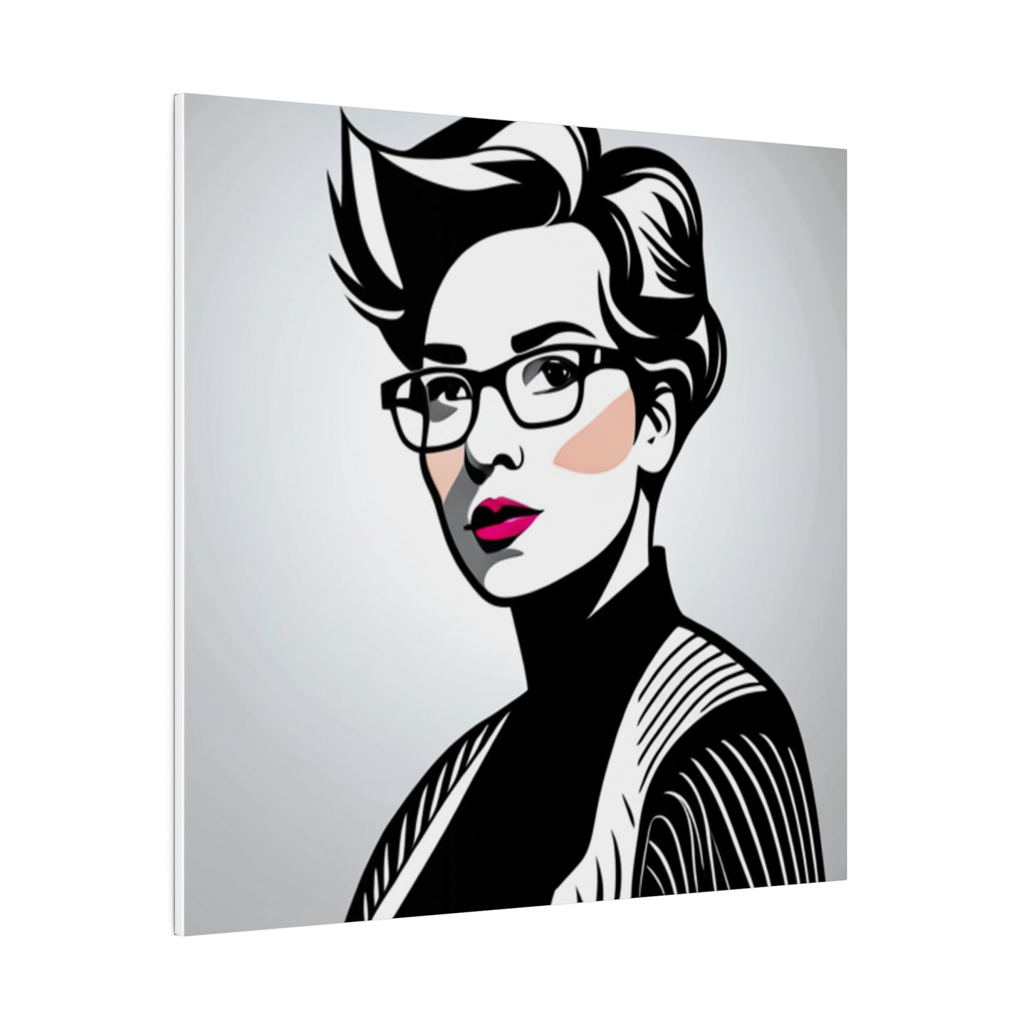 Comic Art, Female Model on Matte Canvas, Stretched, 0.75"