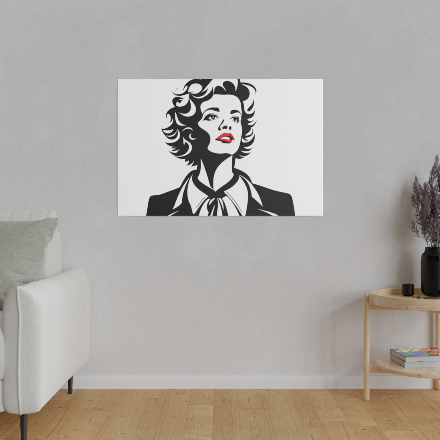 Comic Art, Female Model on Matte Canvas, Stretched, 0.75"