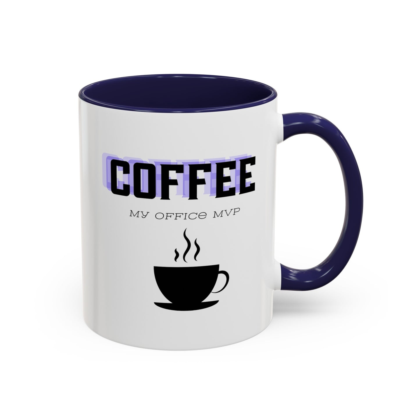 "Coffee: My office MVP" Accent Coffee Mug (11, 15oz)