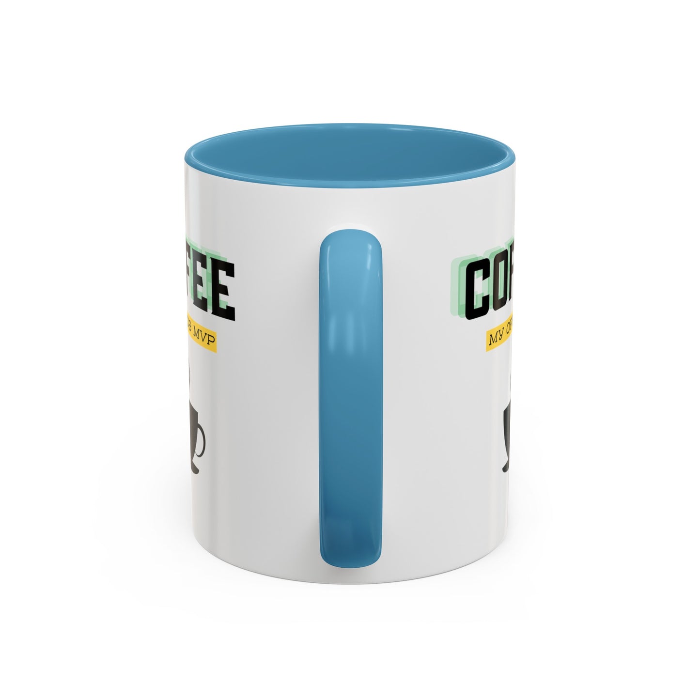 "Coffee: My office MVP" Accent Coffee Mug (11, 15oz)