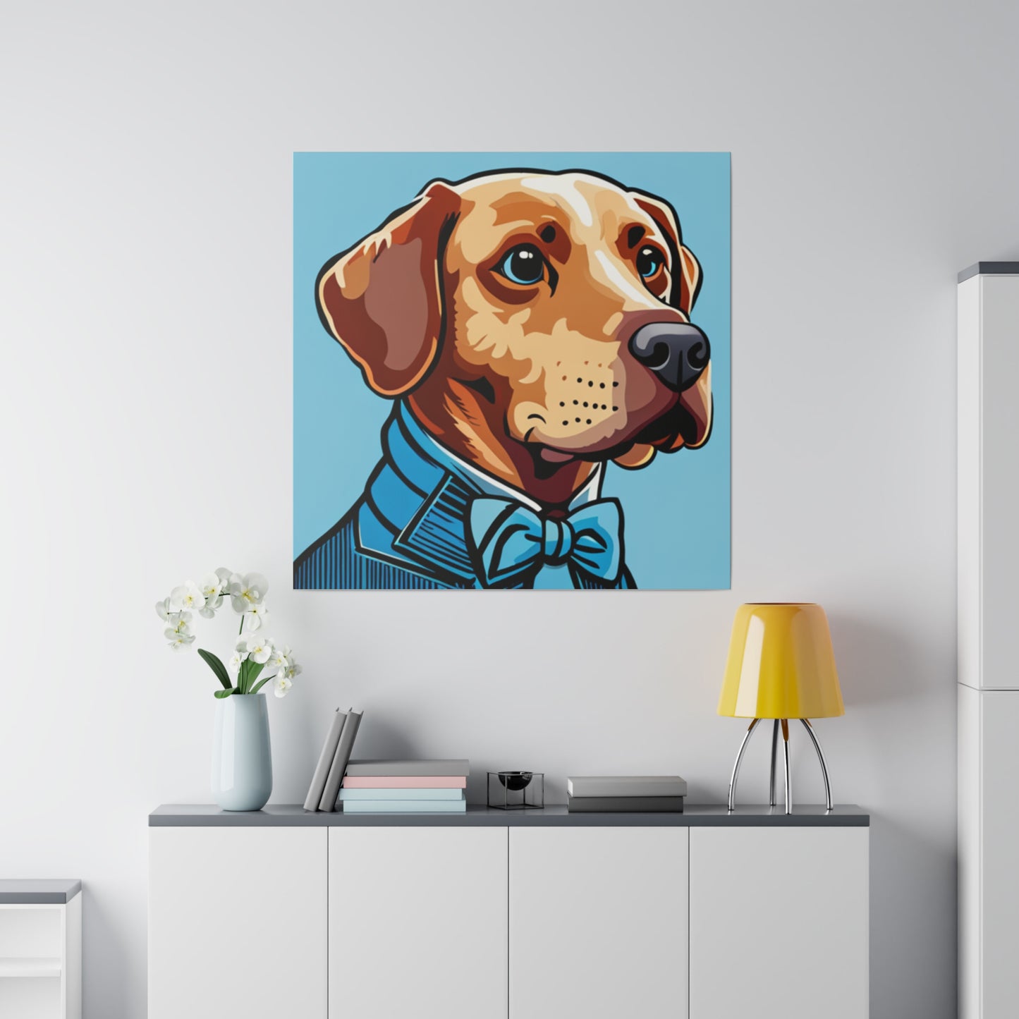 Comic Art, Dog Model on Matte Canvas, Stretched, 0.75"