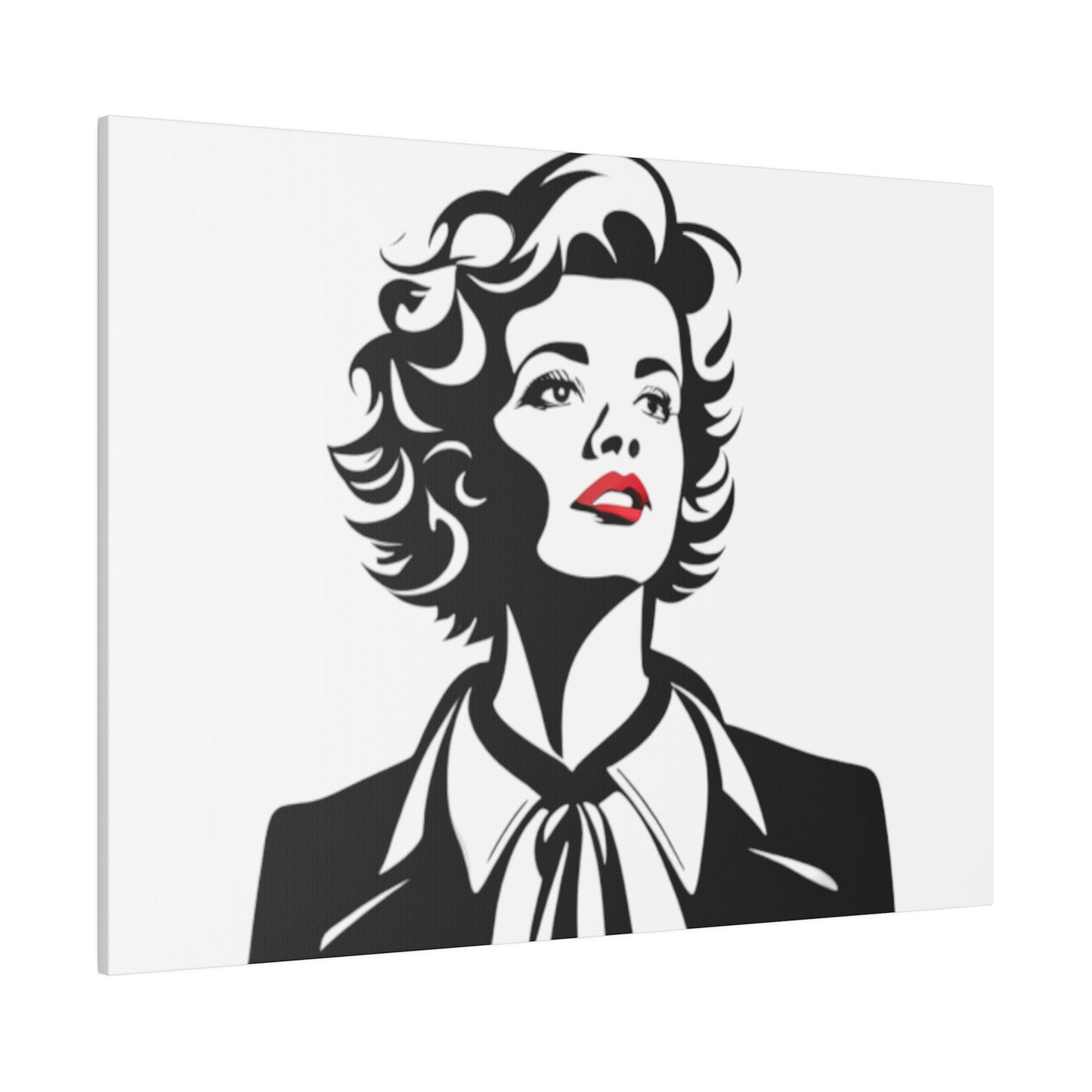 Comic Art, Female Model on Matte Canvas, Stretched, 0.75"